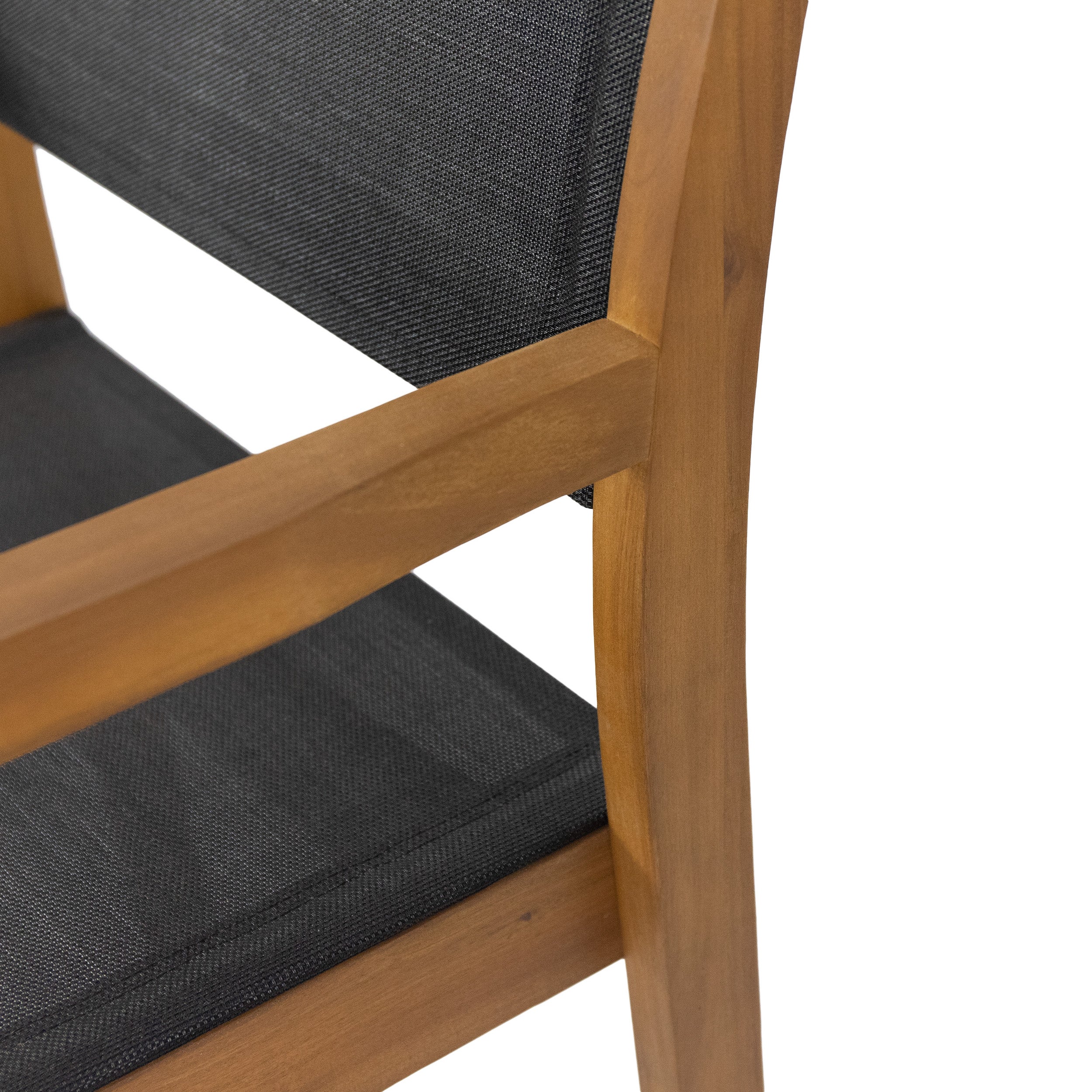 Daiquan Outdoor Acacia Wood Barstools with Outdoor Mesh (Set of 4) - furnishings