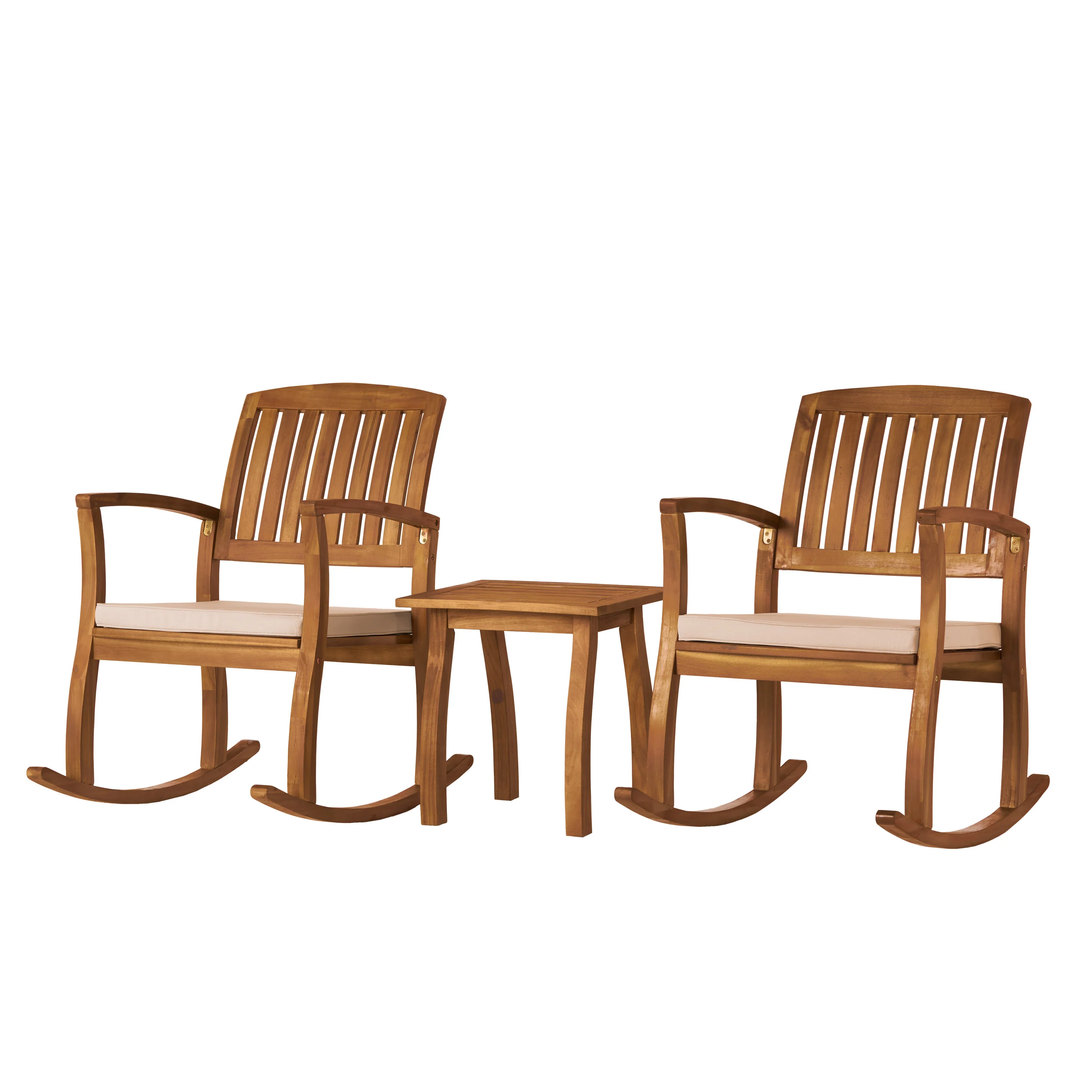South Hampton Rocking Chair w/ Cushion (Set of 2) & Accent Table - furnishings