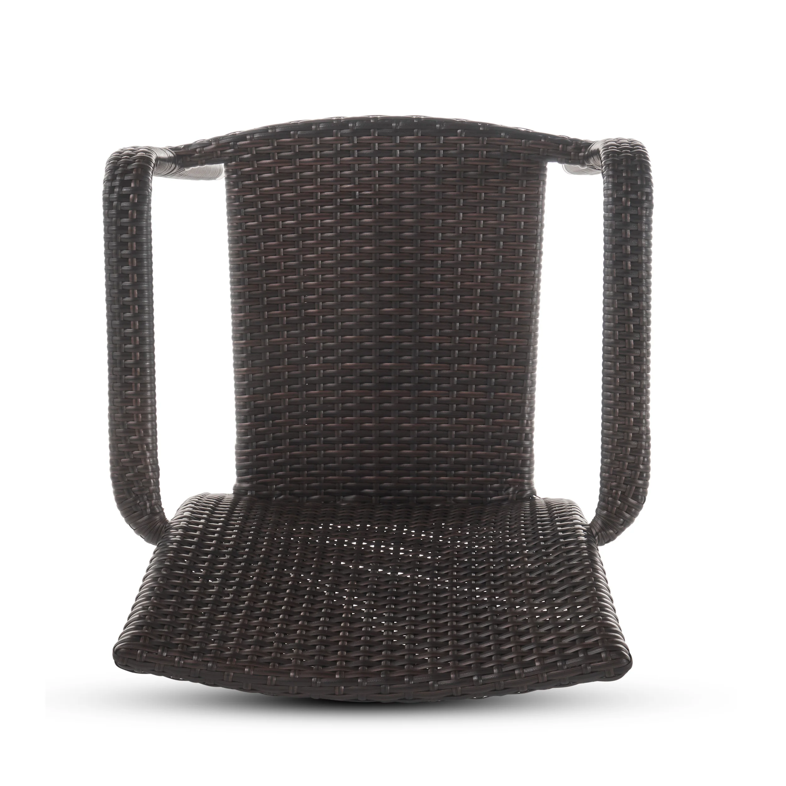 Dylan Outdoor Wicker Armed Aluminum Framed Stack Chairs (Set of 2) - furnishings