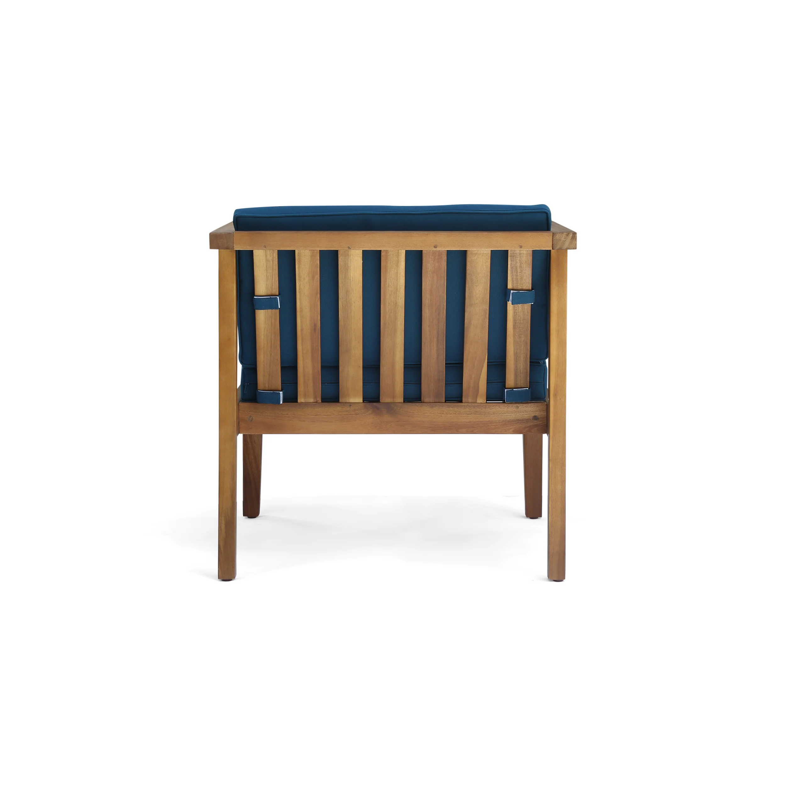 Thomson Outdoor Acacia Wood Club Chairs with Water-Resistant Cushions (Set of 4) - furnishings