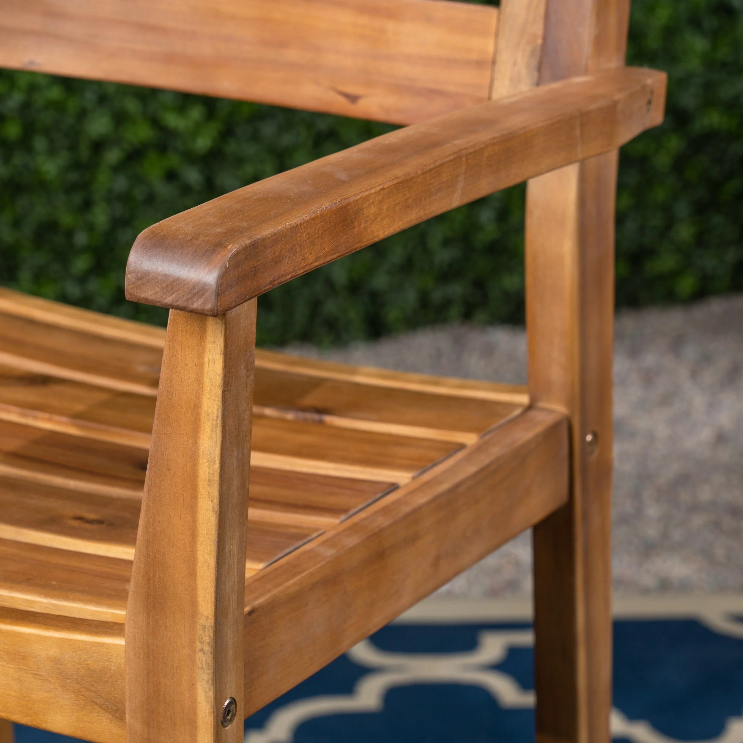 Stanford Outdoor Farmhouse 4 Seater Wood Bar Set - furnishings