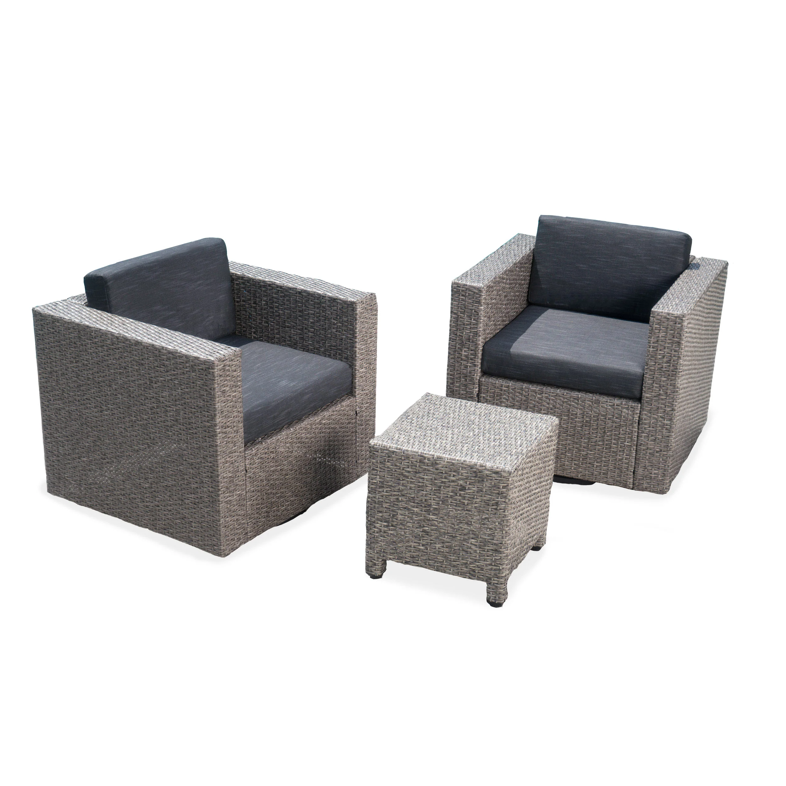 Venice 2-Seater Outdoor Chat Set with Side Table - furnishings