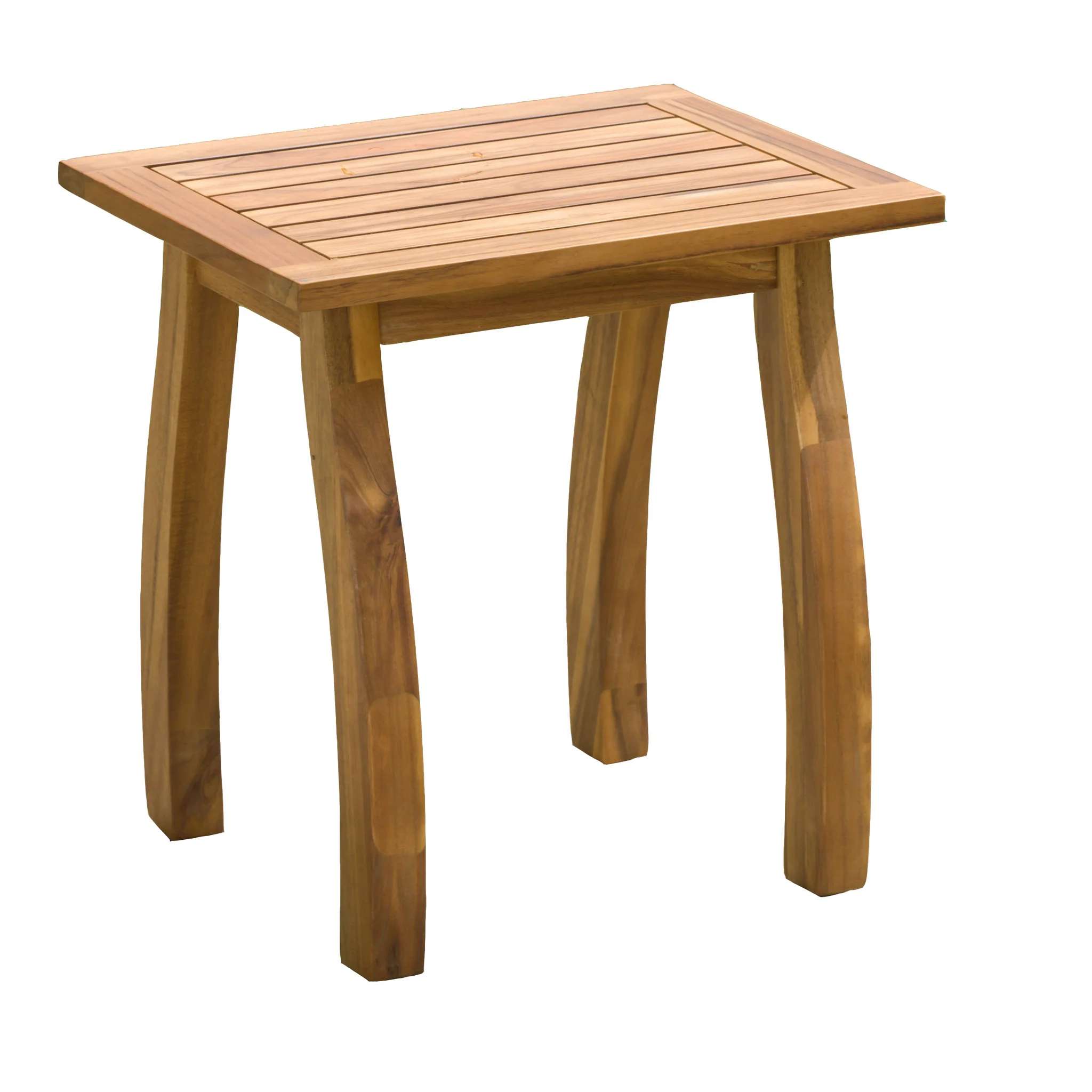 Noble Outdoor Geometric Teak Acacia Wood Rocking Chair with Accent Table - furnishings