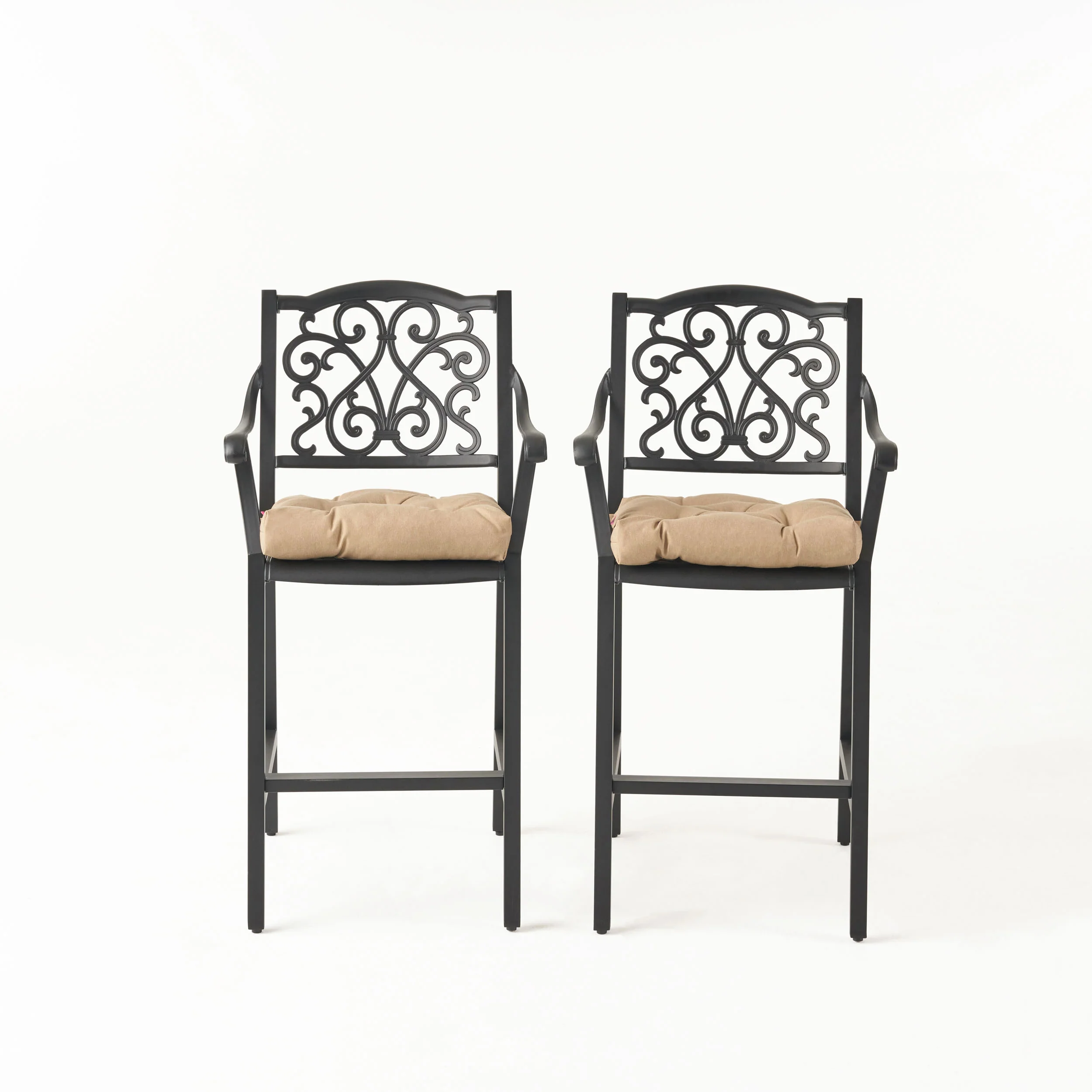 Prescott Outdoor Barstool with Cushion (Set of 2) - furnishings