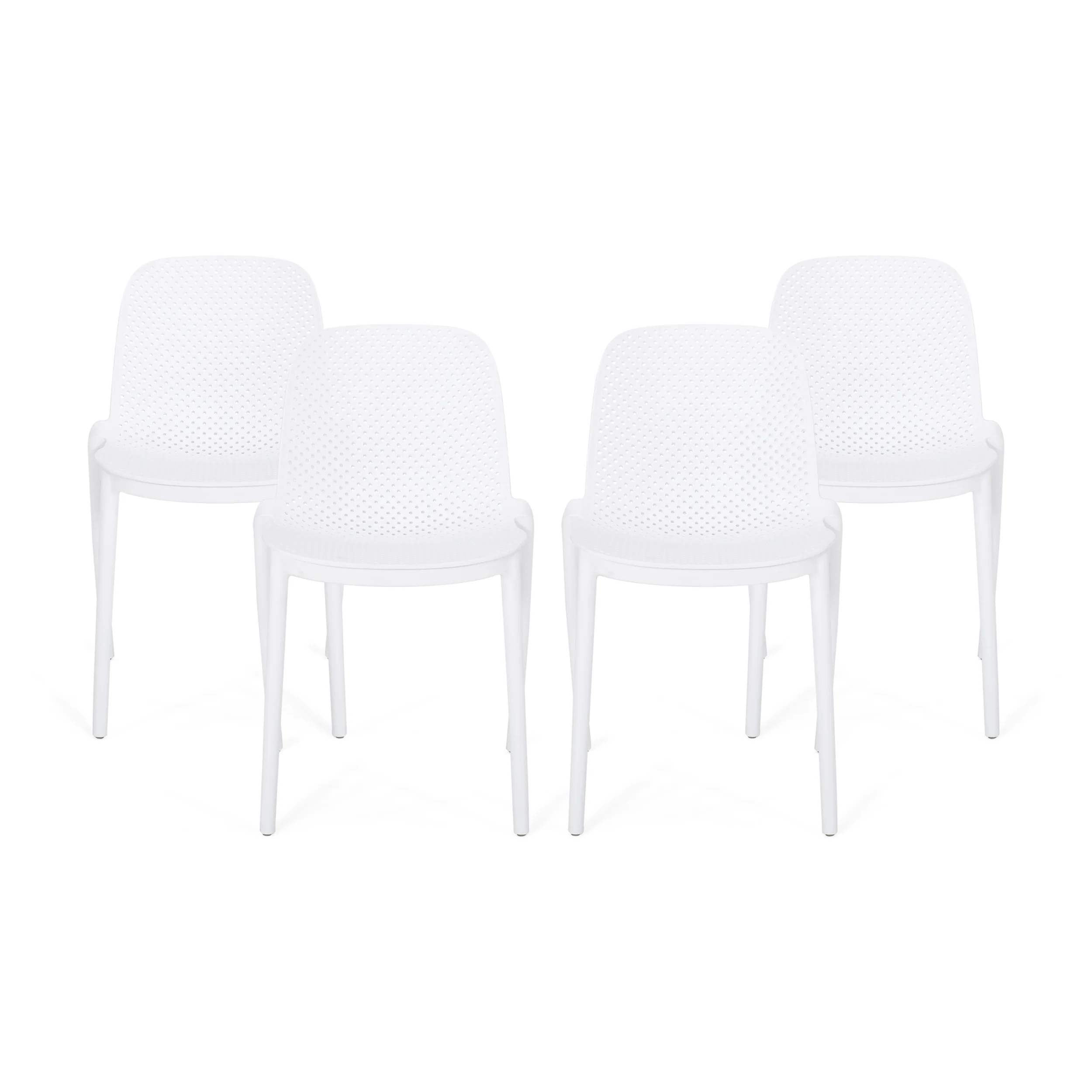 Edenton Outdoor Modern Stacking Dining Chair (Set of 4) - furnishings