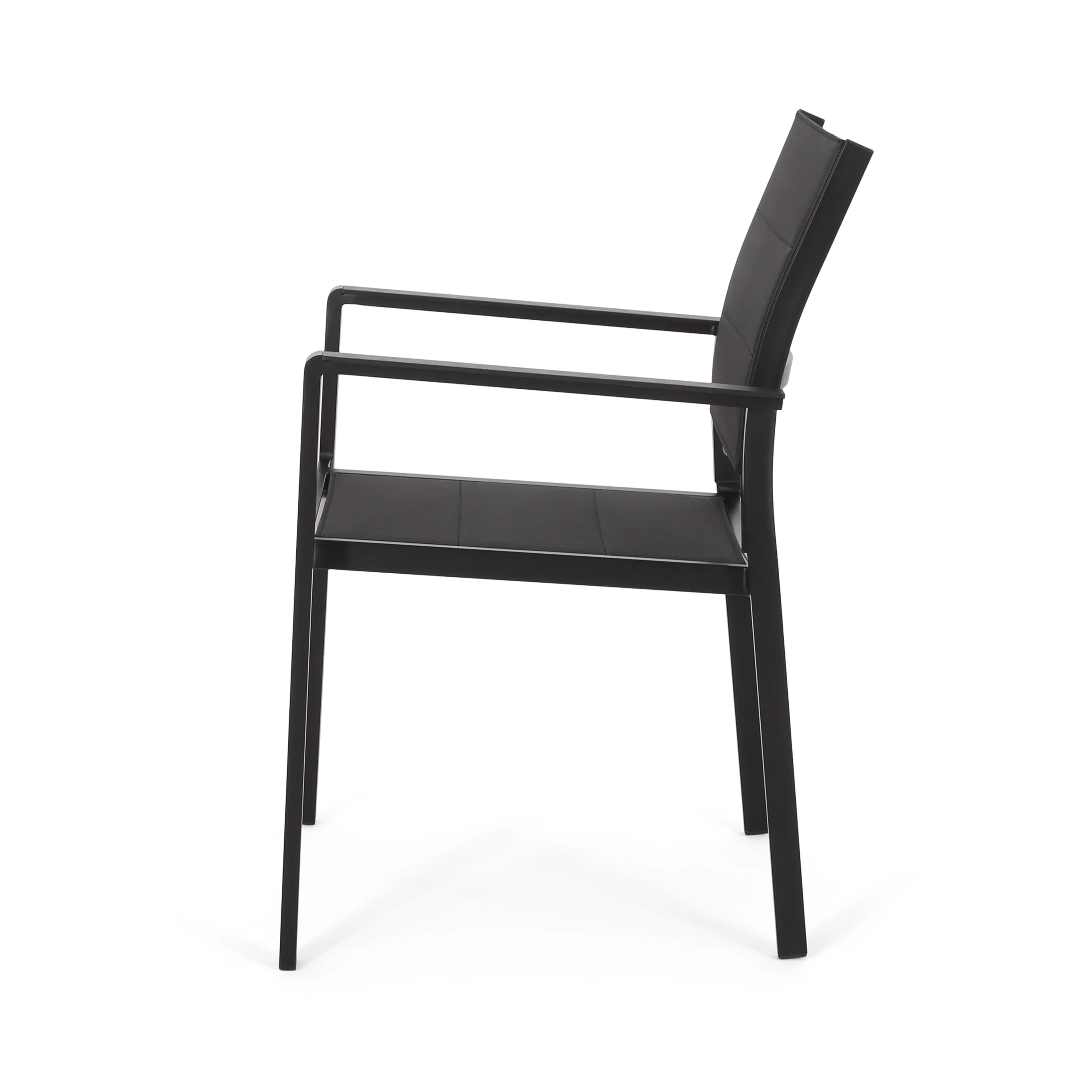Curtisian Outdoor Mesh and Aluminum Dining Chairs - furnishings