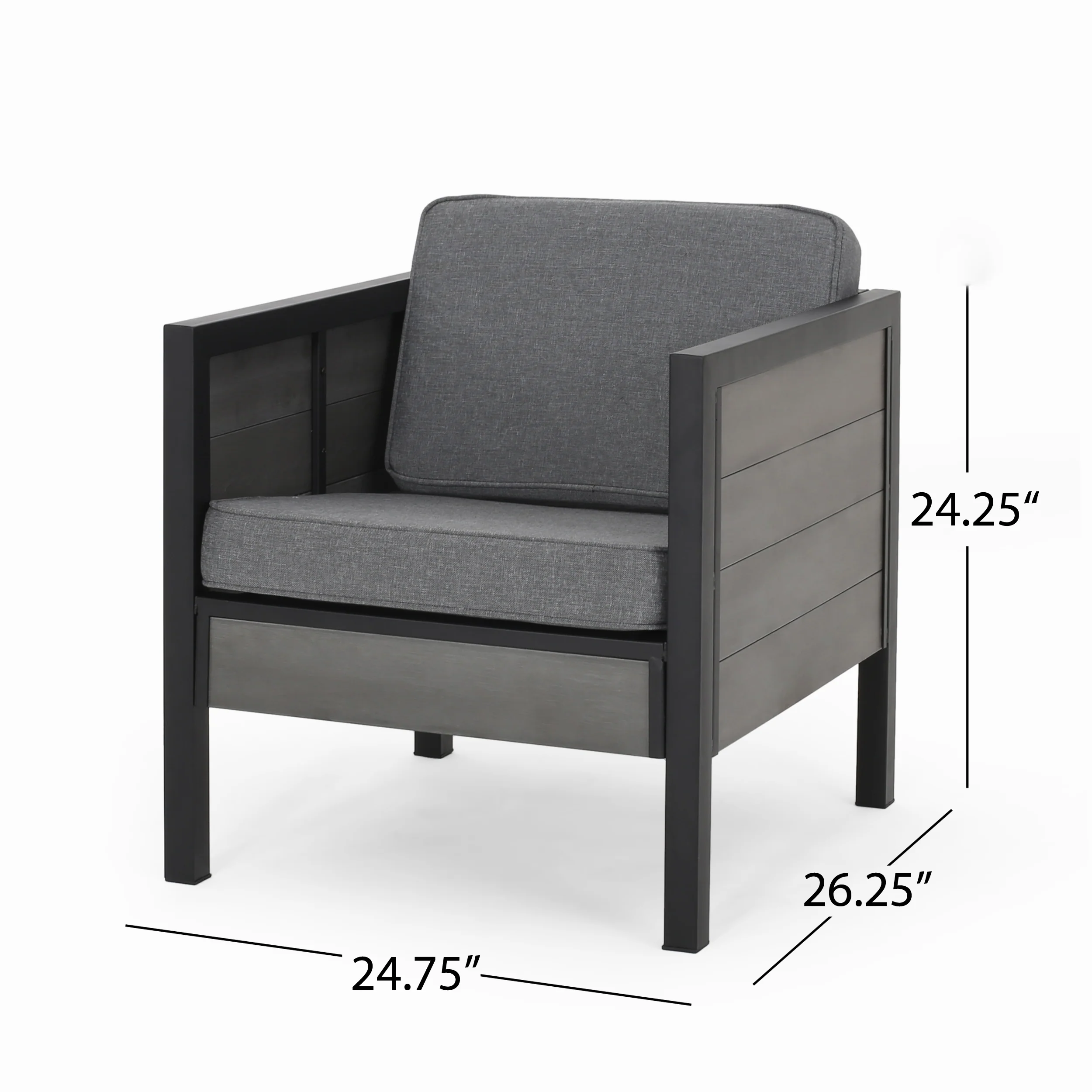 Grace Outdoor Club Chair with Cushions (Set of 4) - furnishings
