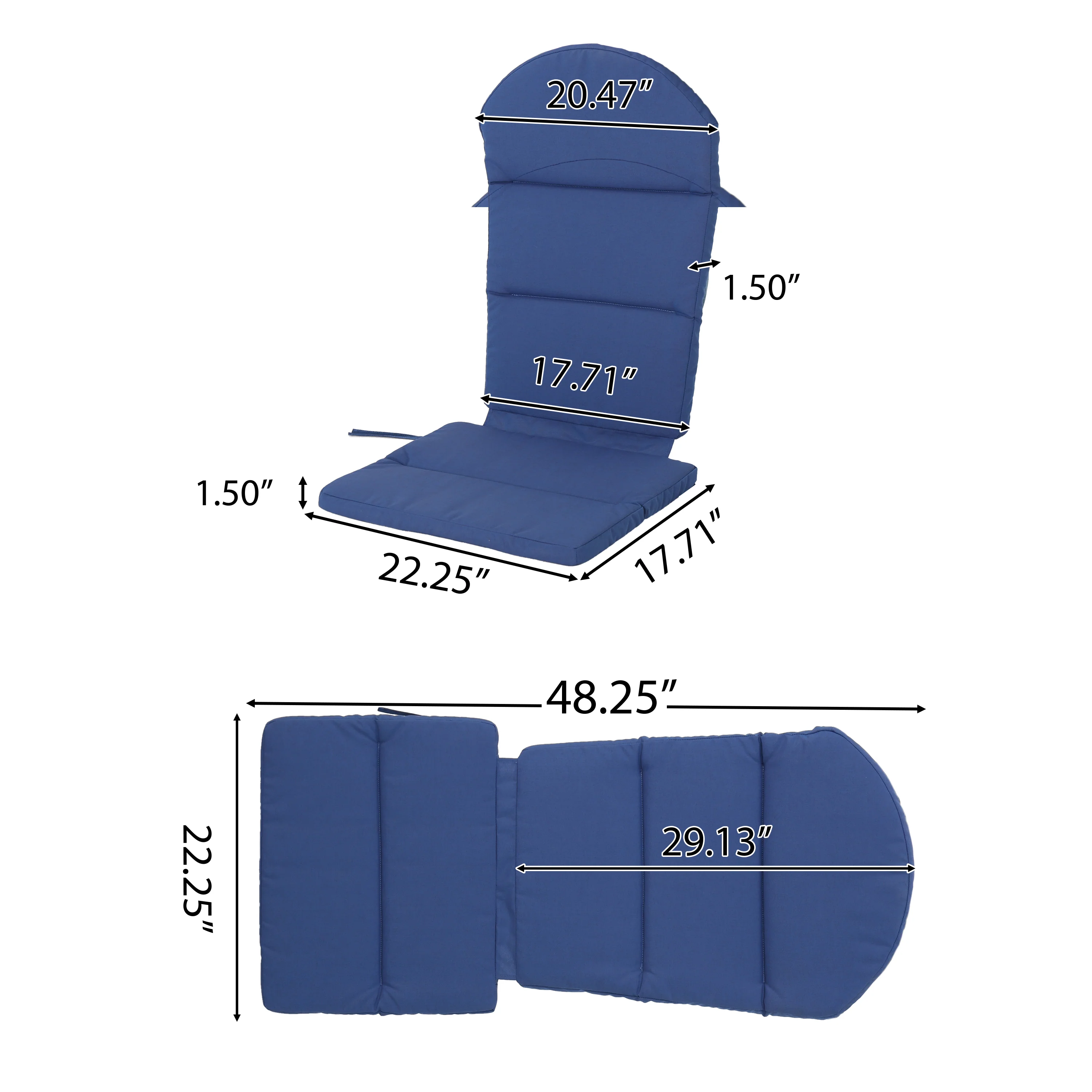 Reed Outdoor Water-Resistant Adirondack Chair Cushion - furnishings