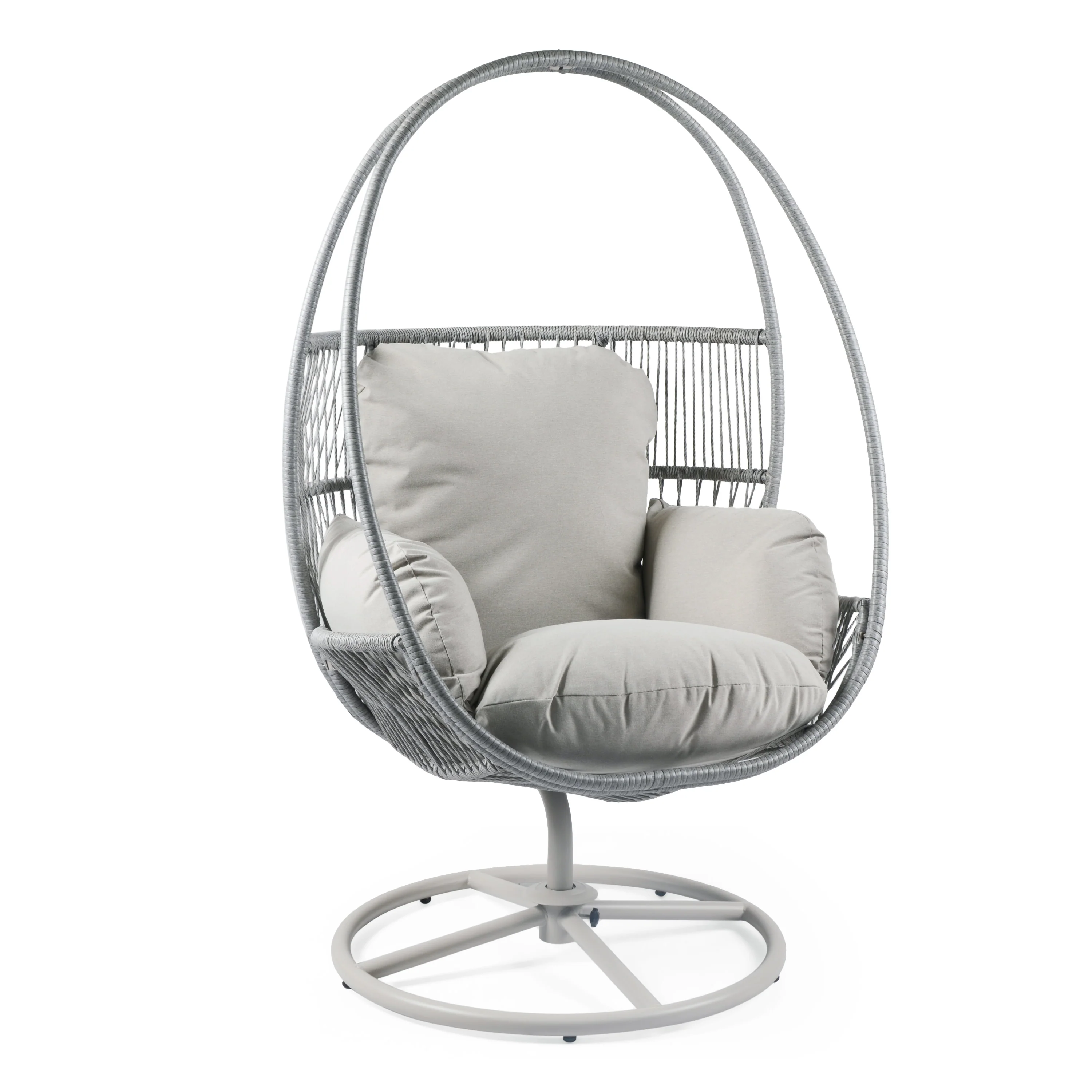 Liana Outdoor Swivel Lounge Chair, Light Gray - furnishings