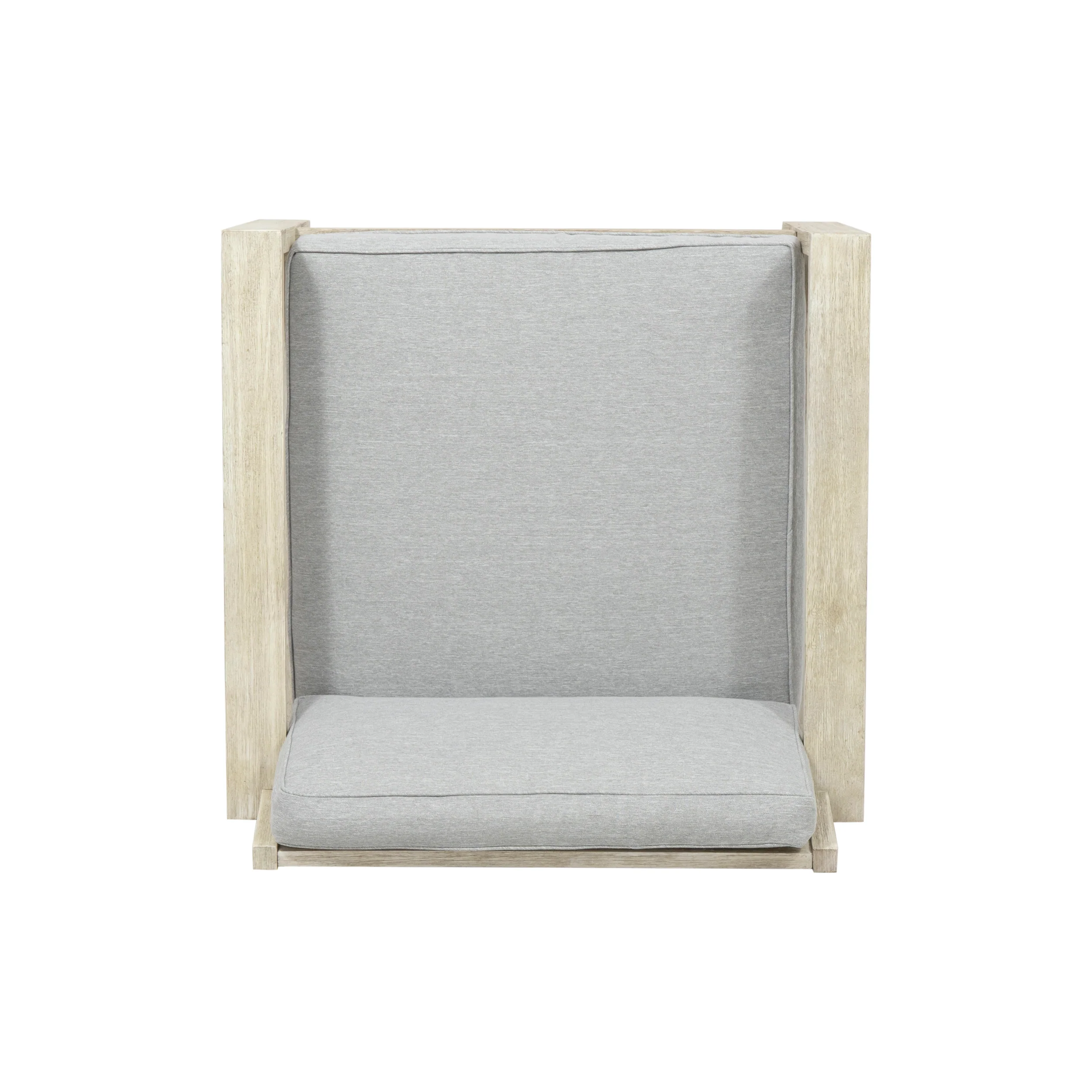 Ben Outdoor Acacia Wood Club Chairs with Cushions (Set of 2) - furnishings