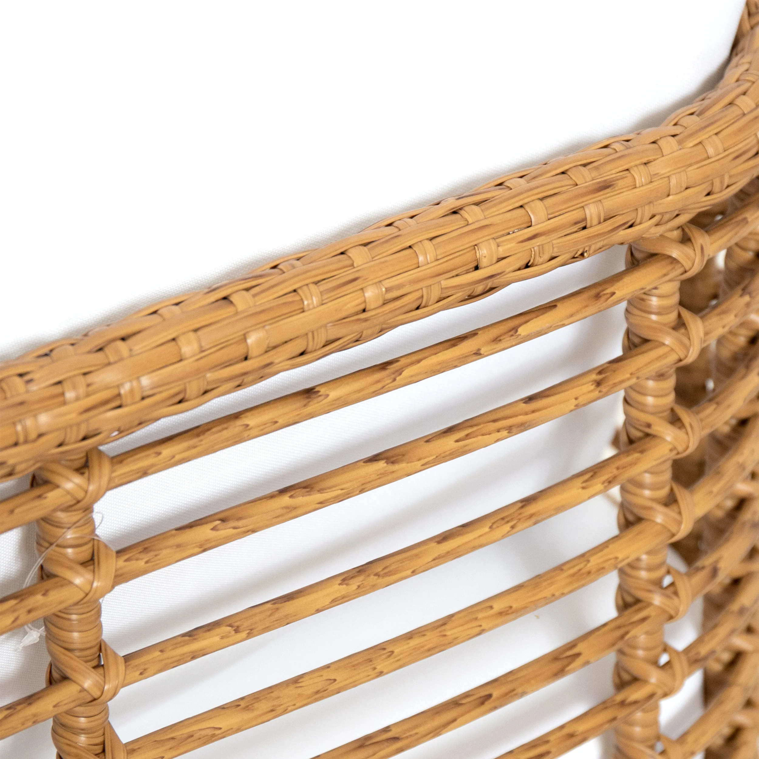 Rauser Outdoor Wicker Club Chair with Water Resistant Cushion, Set of 2, Light Brown and White - furnishings