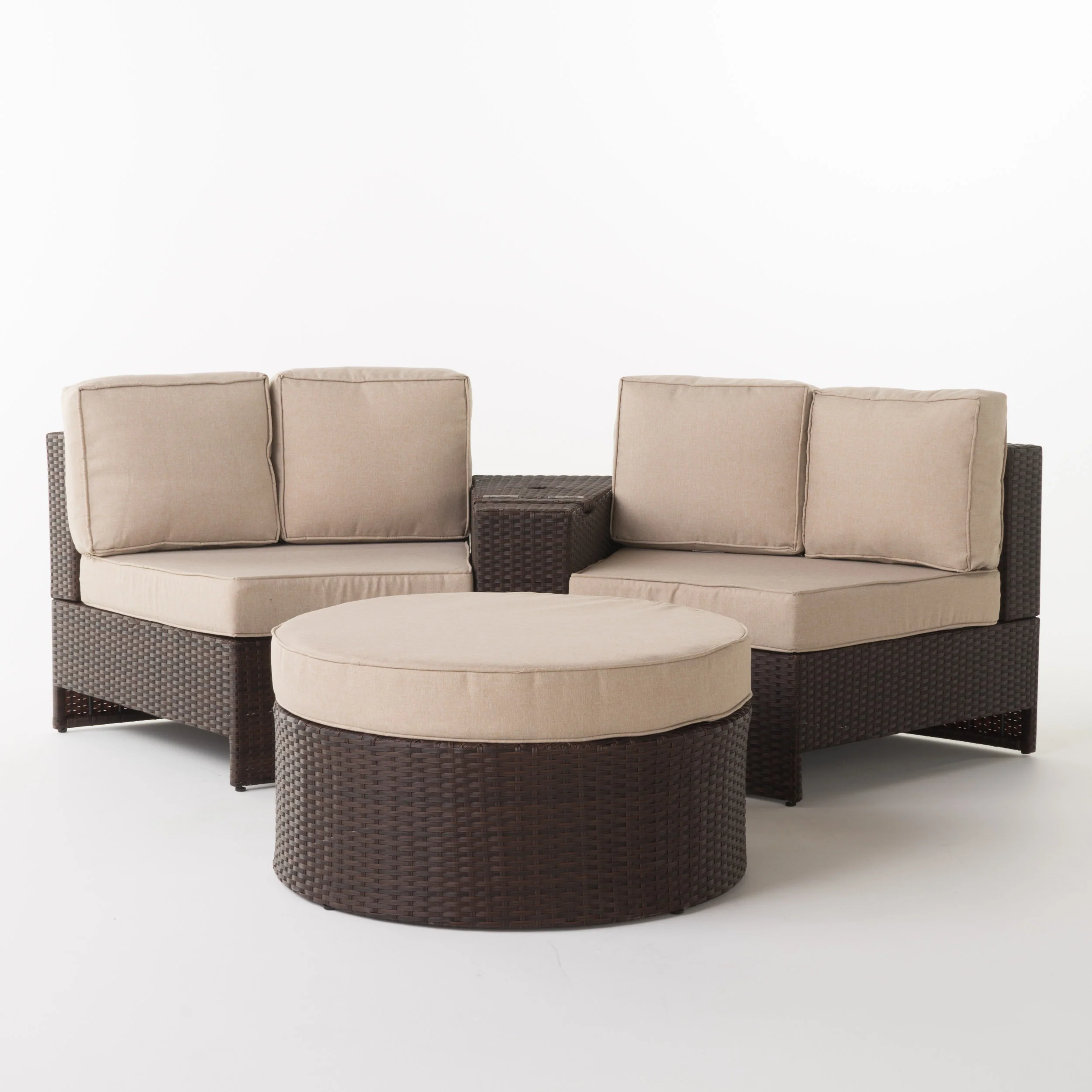 Riviera 4pc Outdoor Chat Set w/ Storage Trunk - furnishings