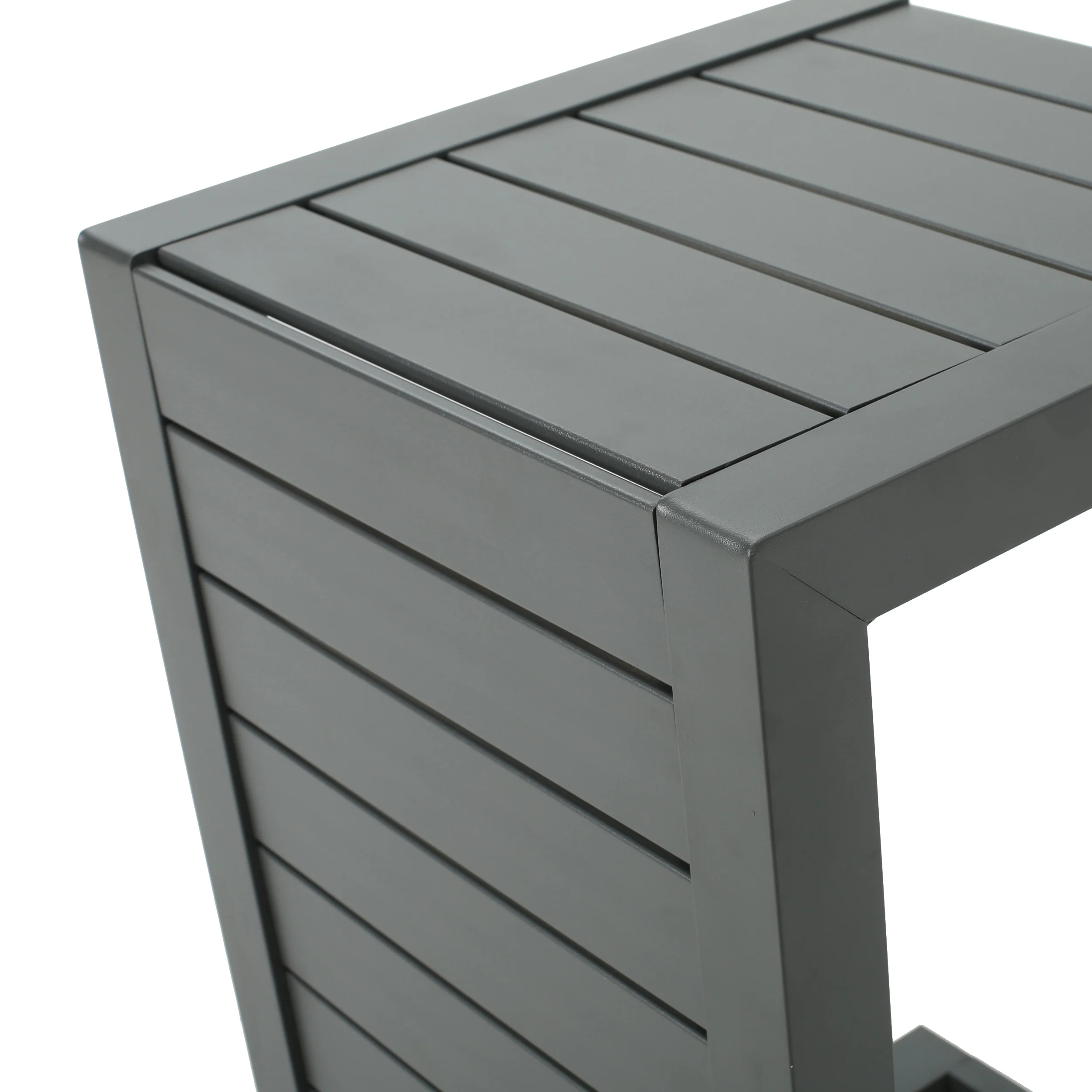 Crested Bay Outdoor Gray Aluminum 3 Piece Chat Set with Water Resistant Cushions - furnishings