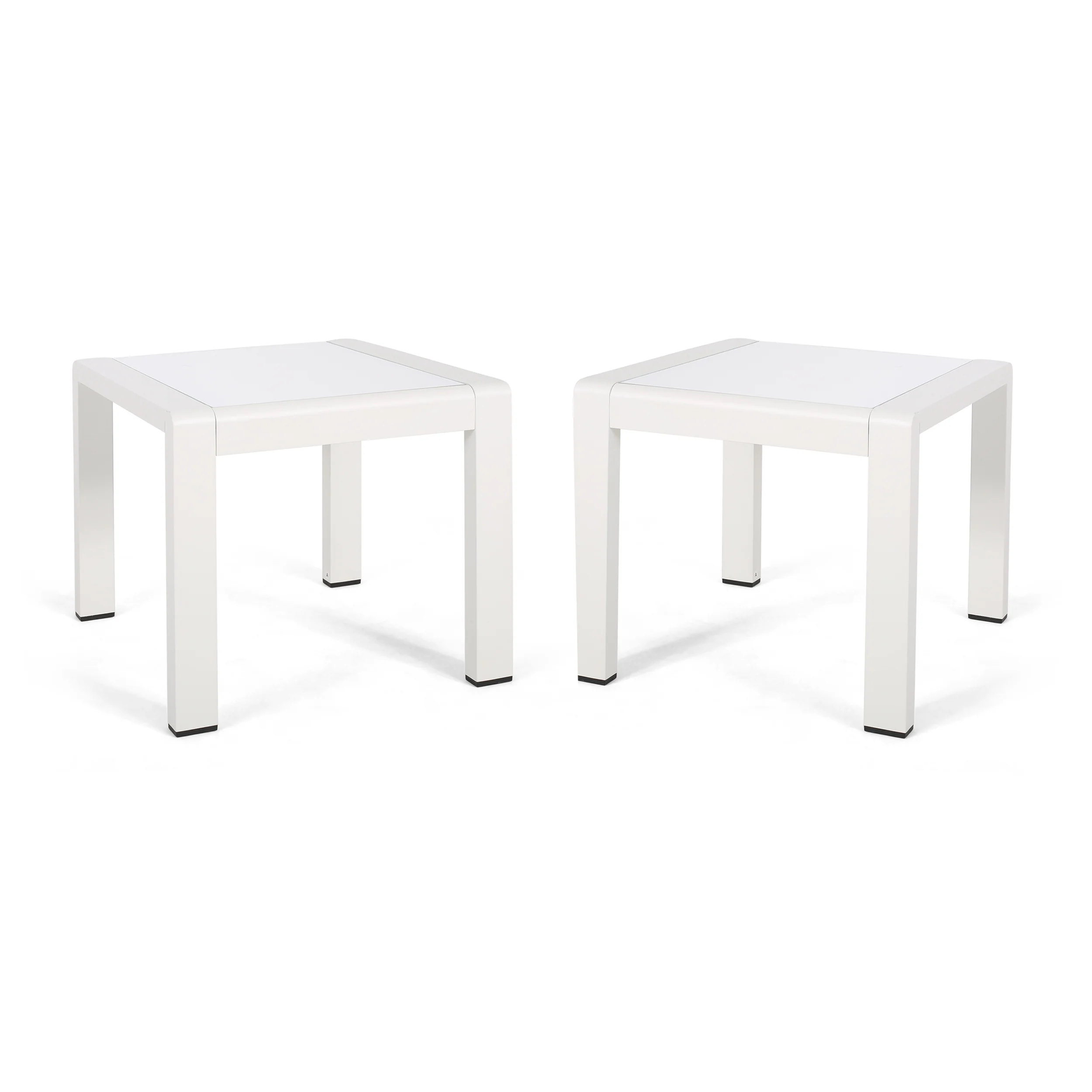 Cherie Coral Outdoor Aluminum Side Table (Set of 2) - furnishings