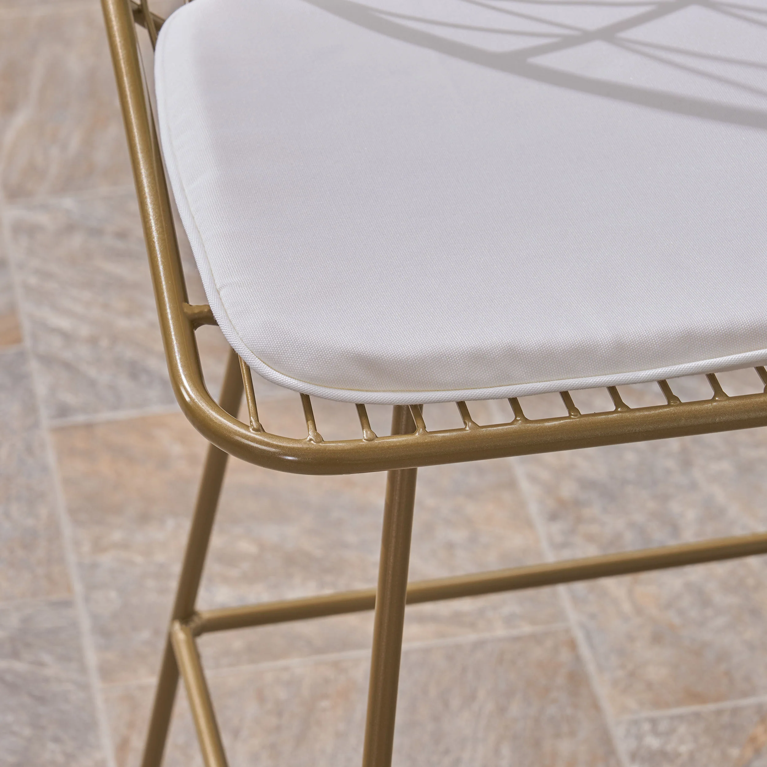 Hedy Outdoor Wire Counter Stools with Cushions (Set of 4) - furnishings