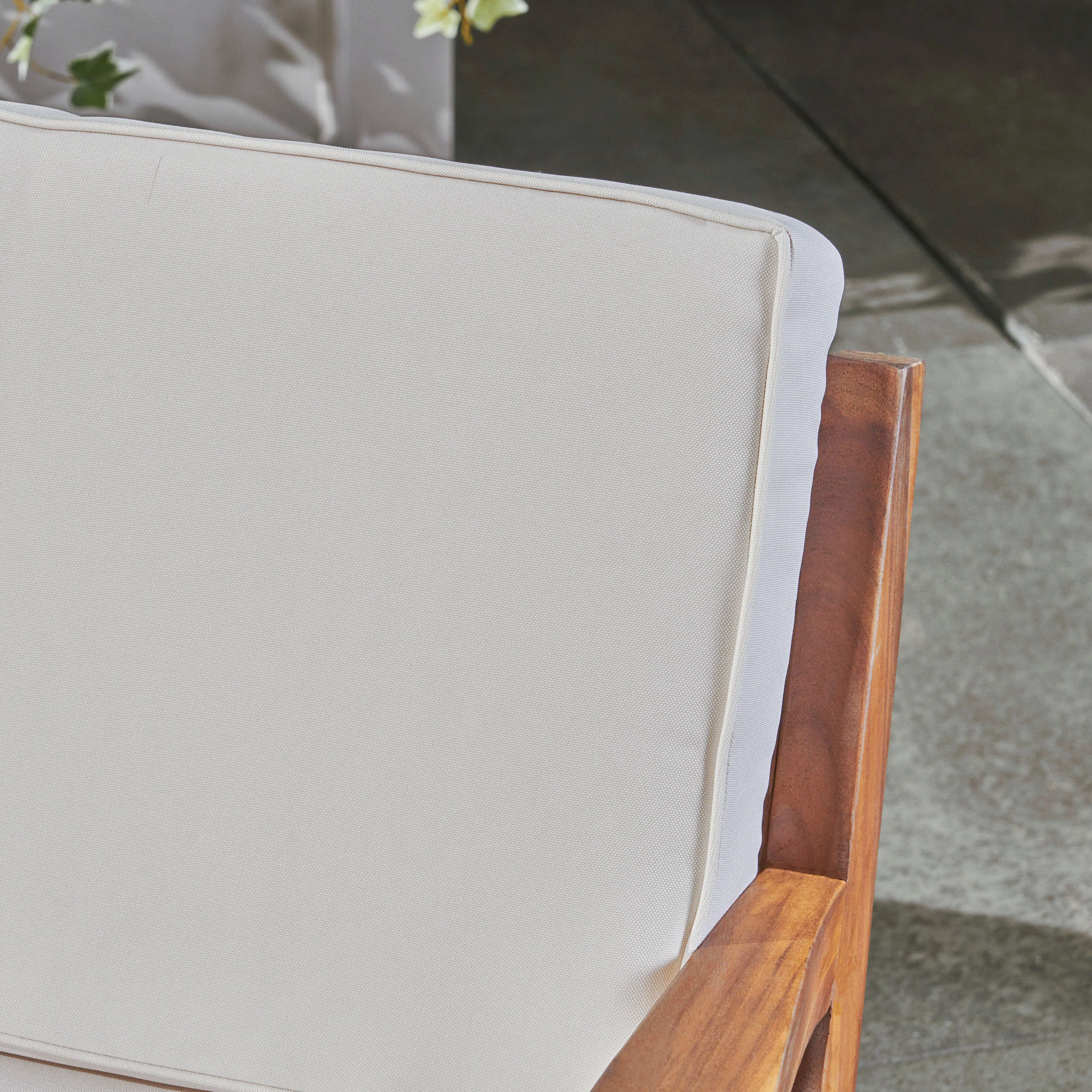 Giselle Outdoor Acacia Wood 8 Seater Sectional Chat Set with Coffee Table - furnishings