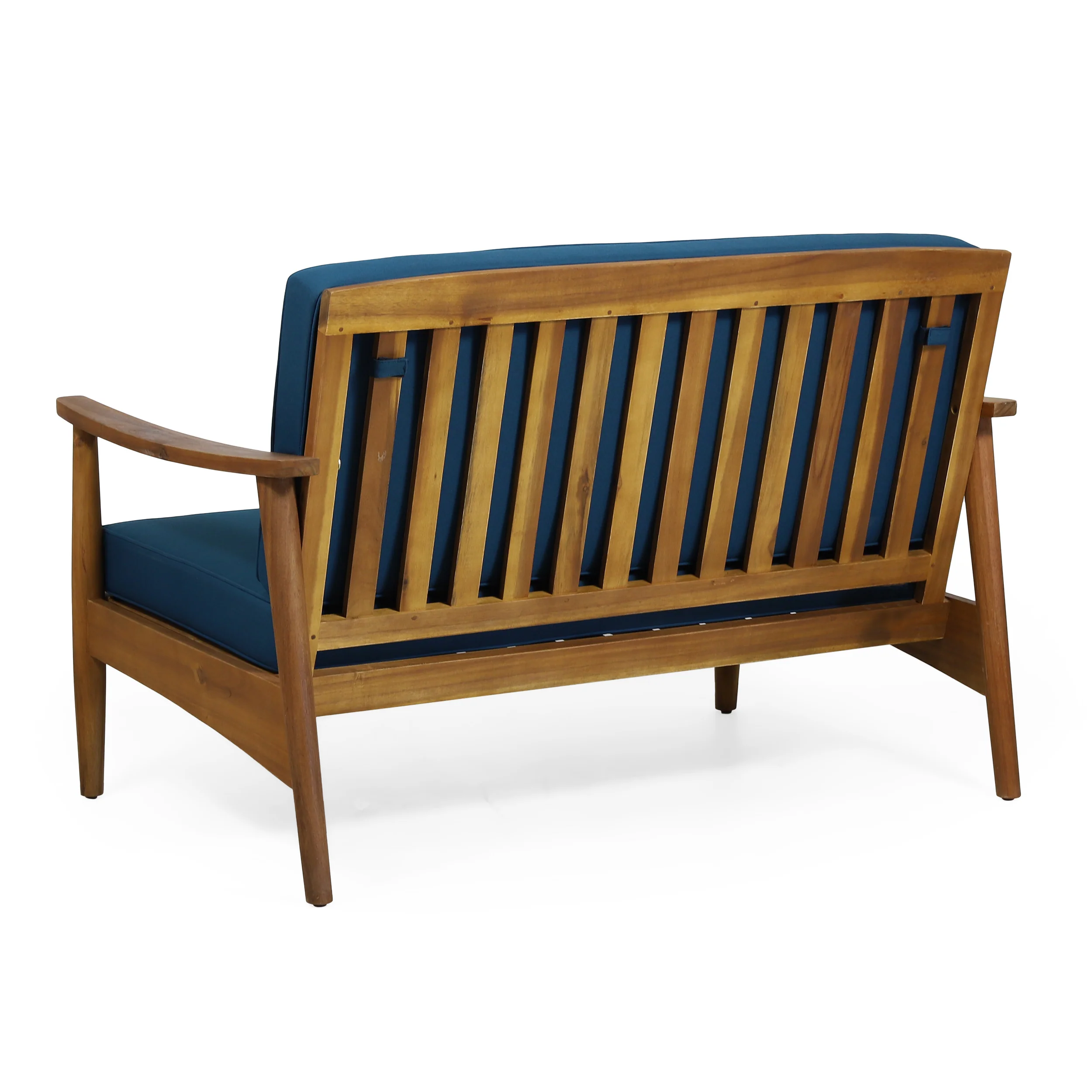 Emmry Outdoor Acacia Wood 4 Seater Chat Set with Coffee Table - furnishings