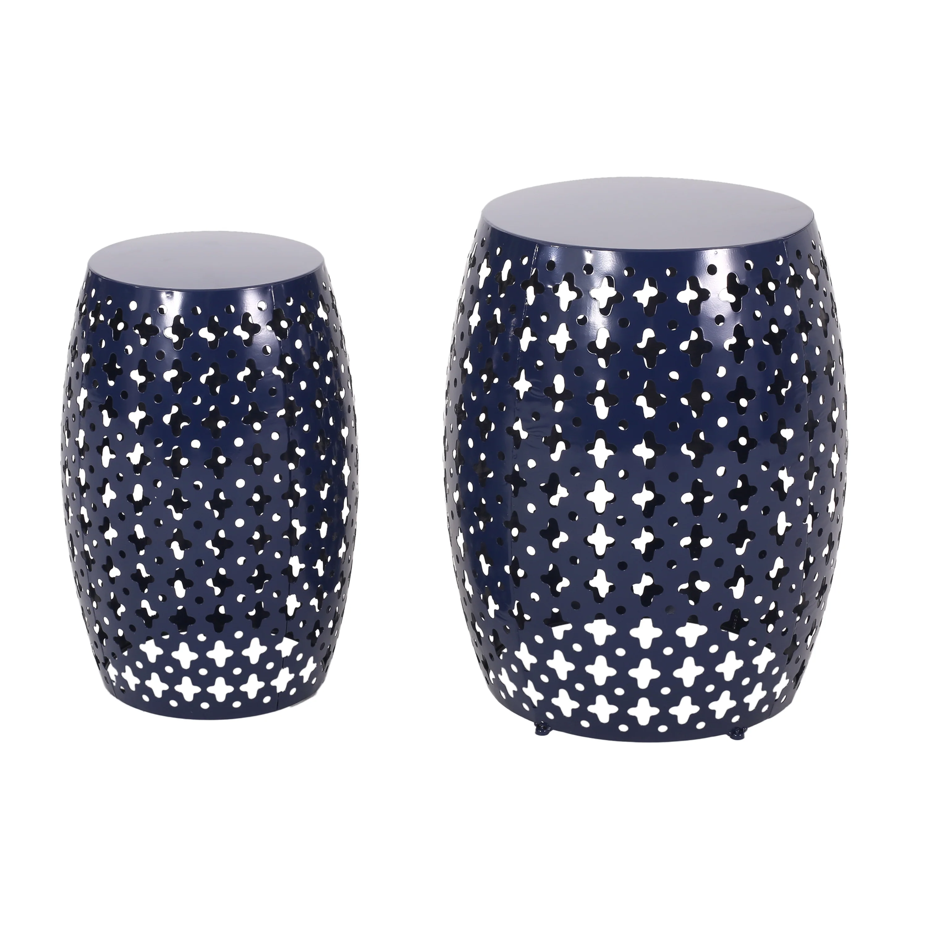 Wichita Outdoor Metal Side Tables, Set of 2 - furnishings
