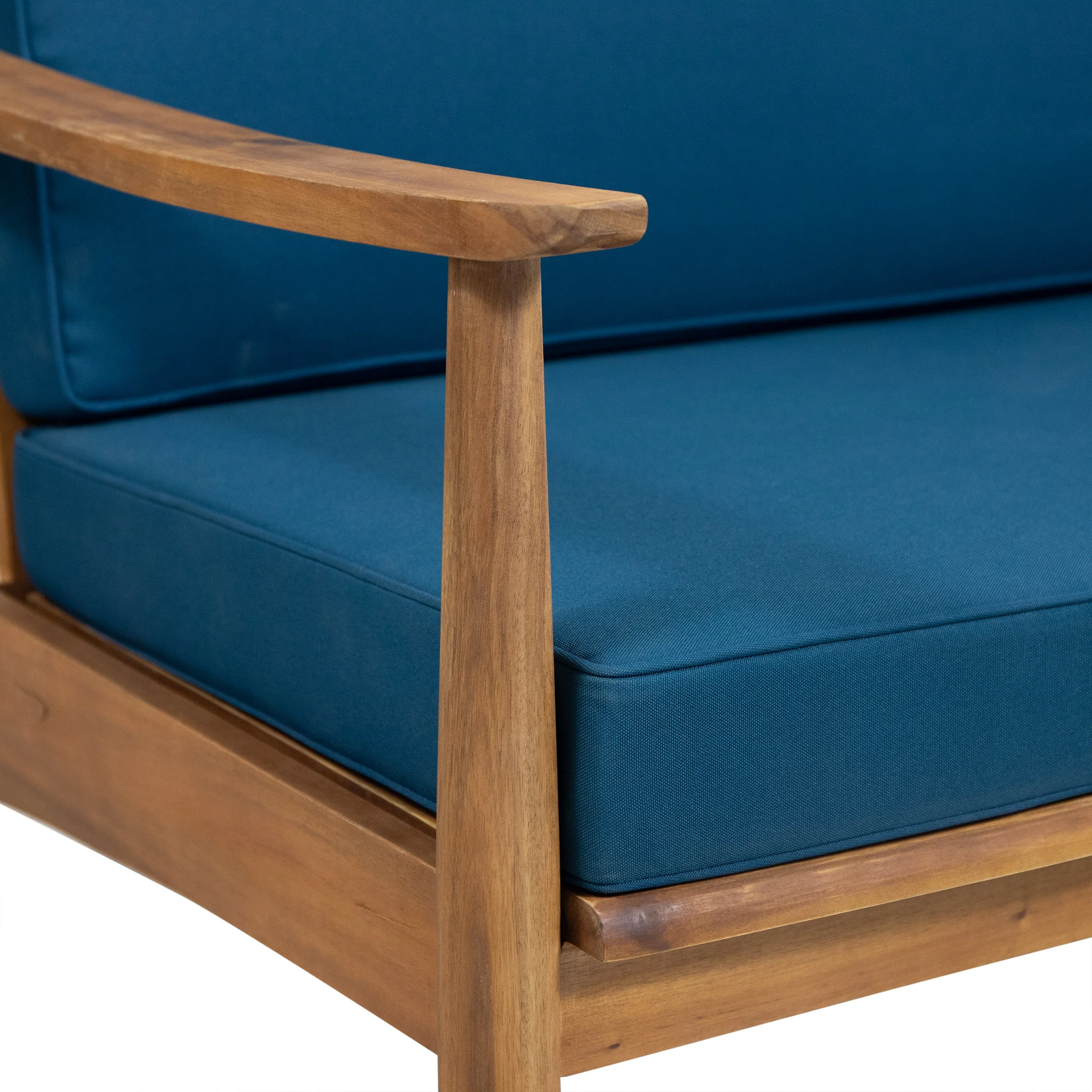Emmry Outdoor Acacia Wood Club Chair, Set of 2 - furnishings