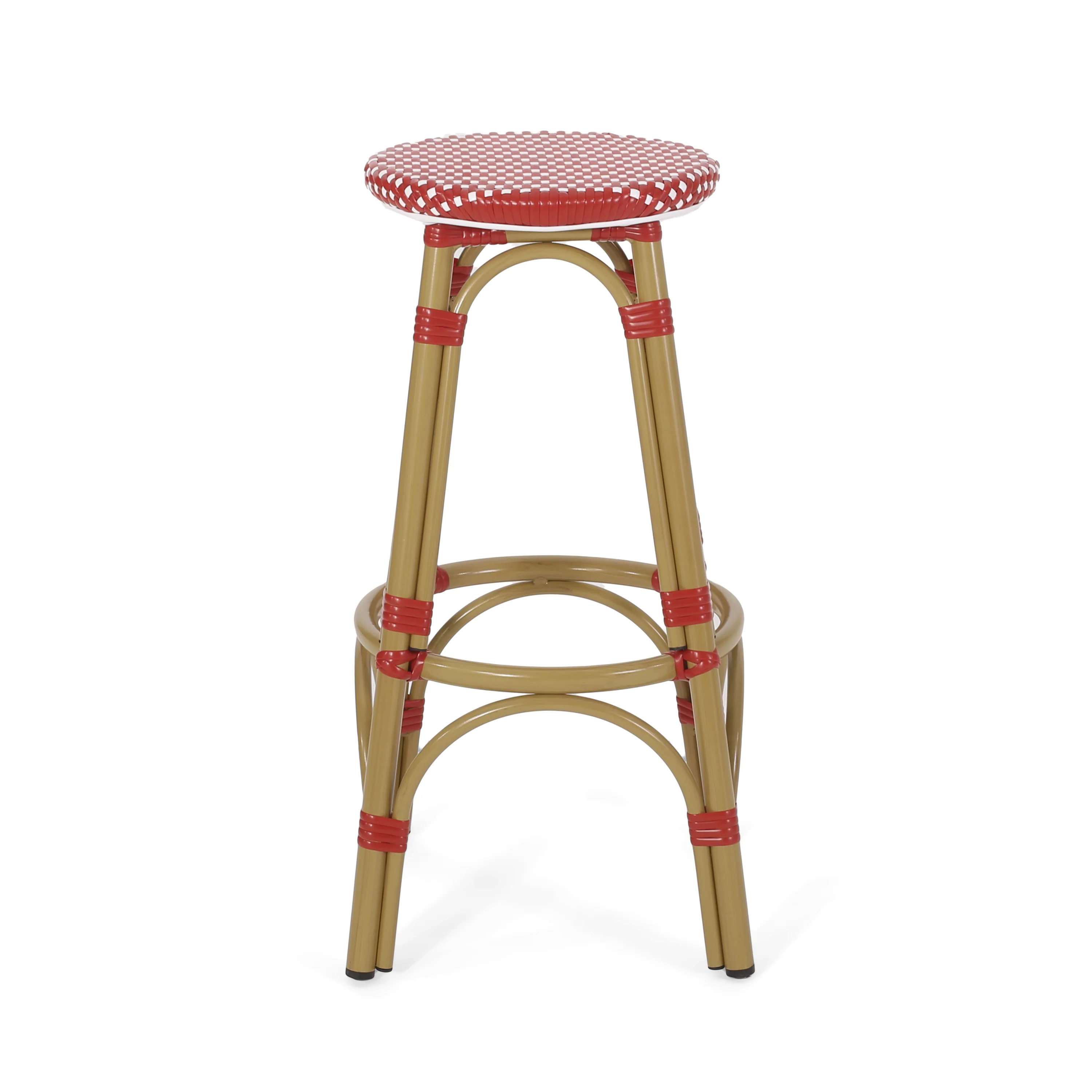 Dohney Outdoor French Aluminum 29.5 Inch Barstools, Set of 2 - furnishings