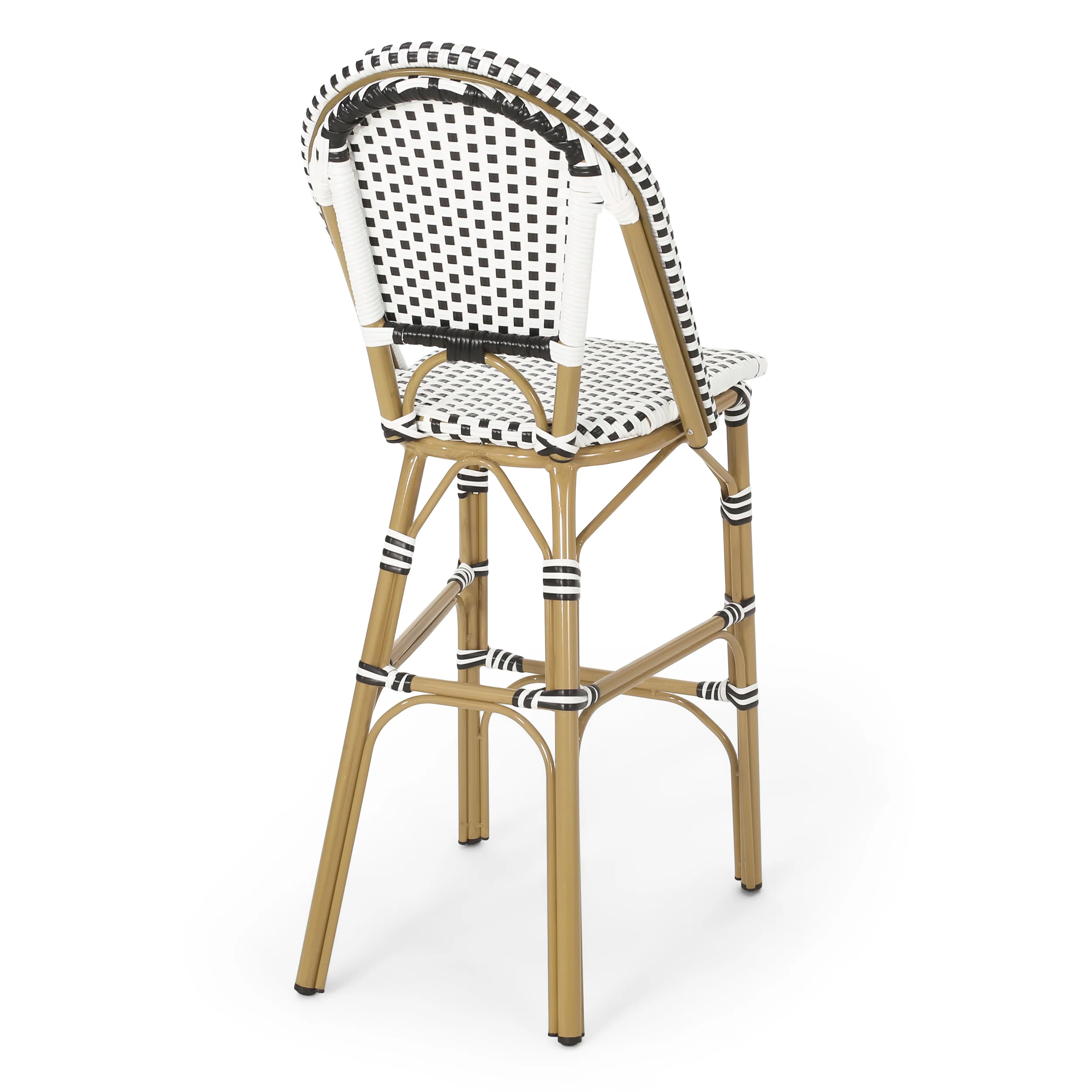 Grelton Outdoor Aluminum French Barstools, Set of 2 - furnishings