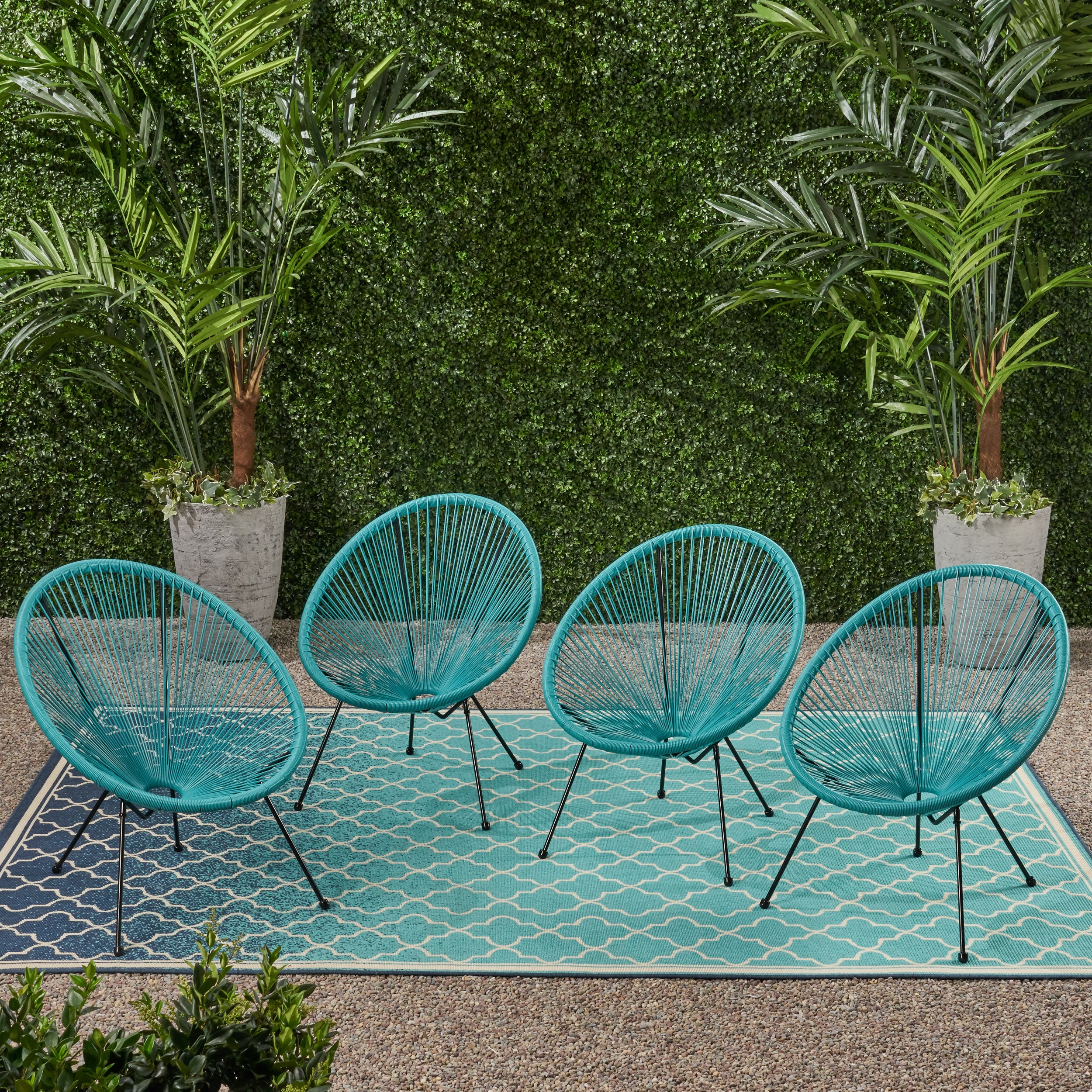 Major Outdoor Mexican String Weave Chair (Set of 4) - furnishings