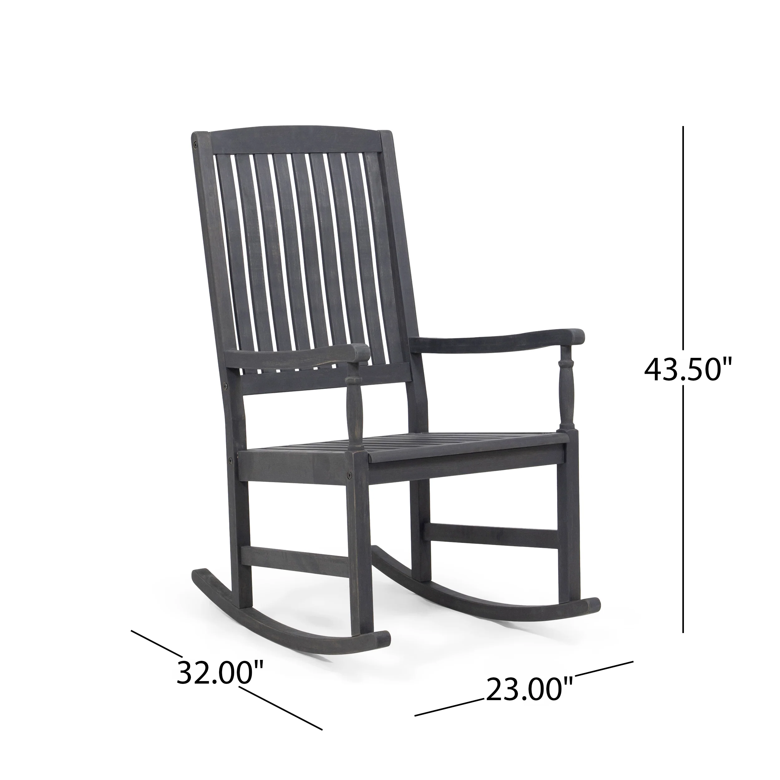 Myrna Outdoor Acacia Wood Rocking Chair - furnishings