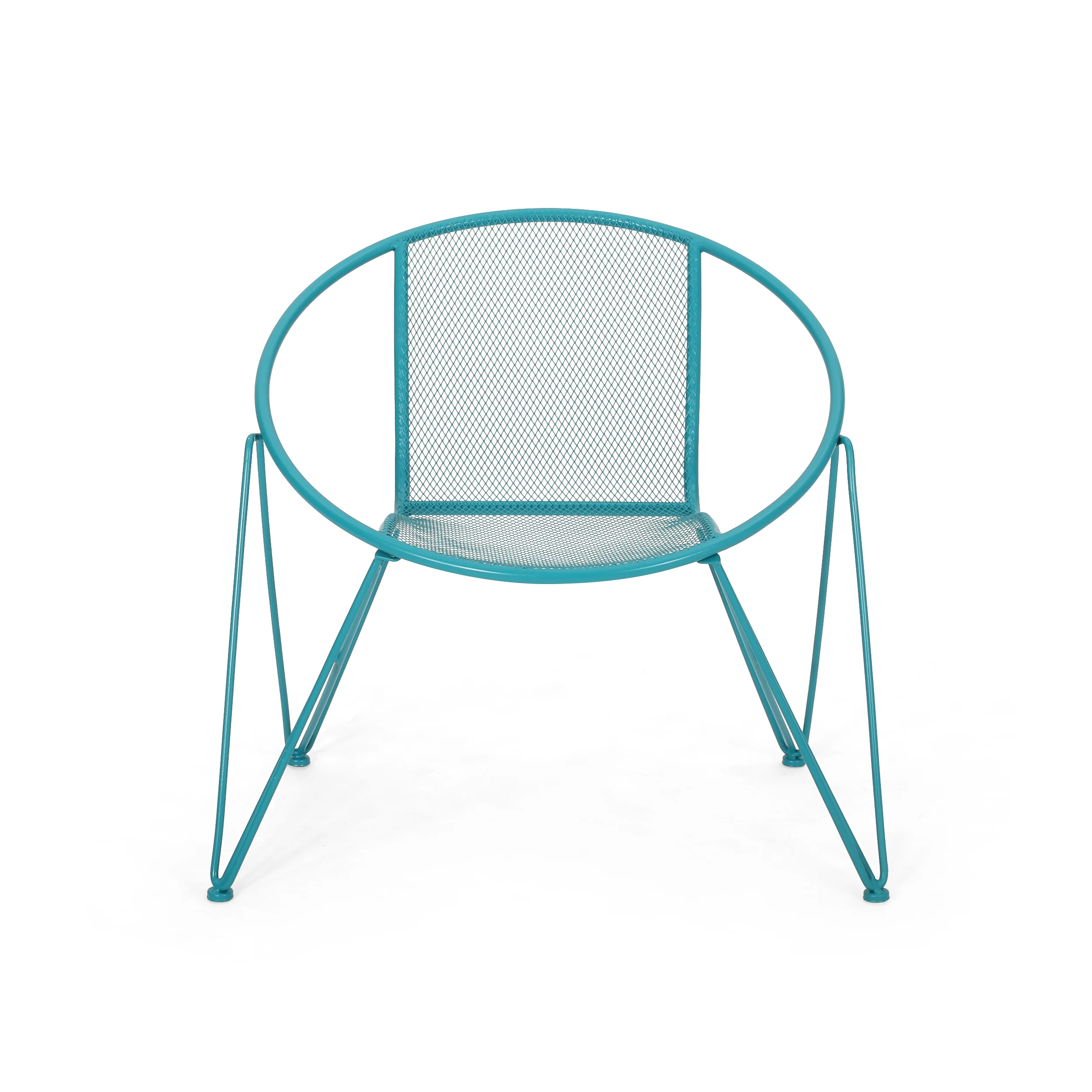 Graham Modern Outdoor Iron Club Chair (Set of 2) - furnishings