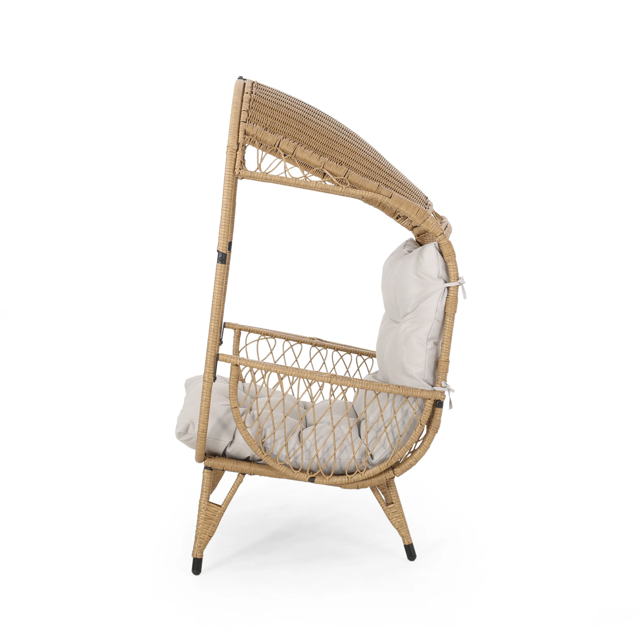 Primo Outdoor Wicker Freestanding Basket Chair - furnishings
