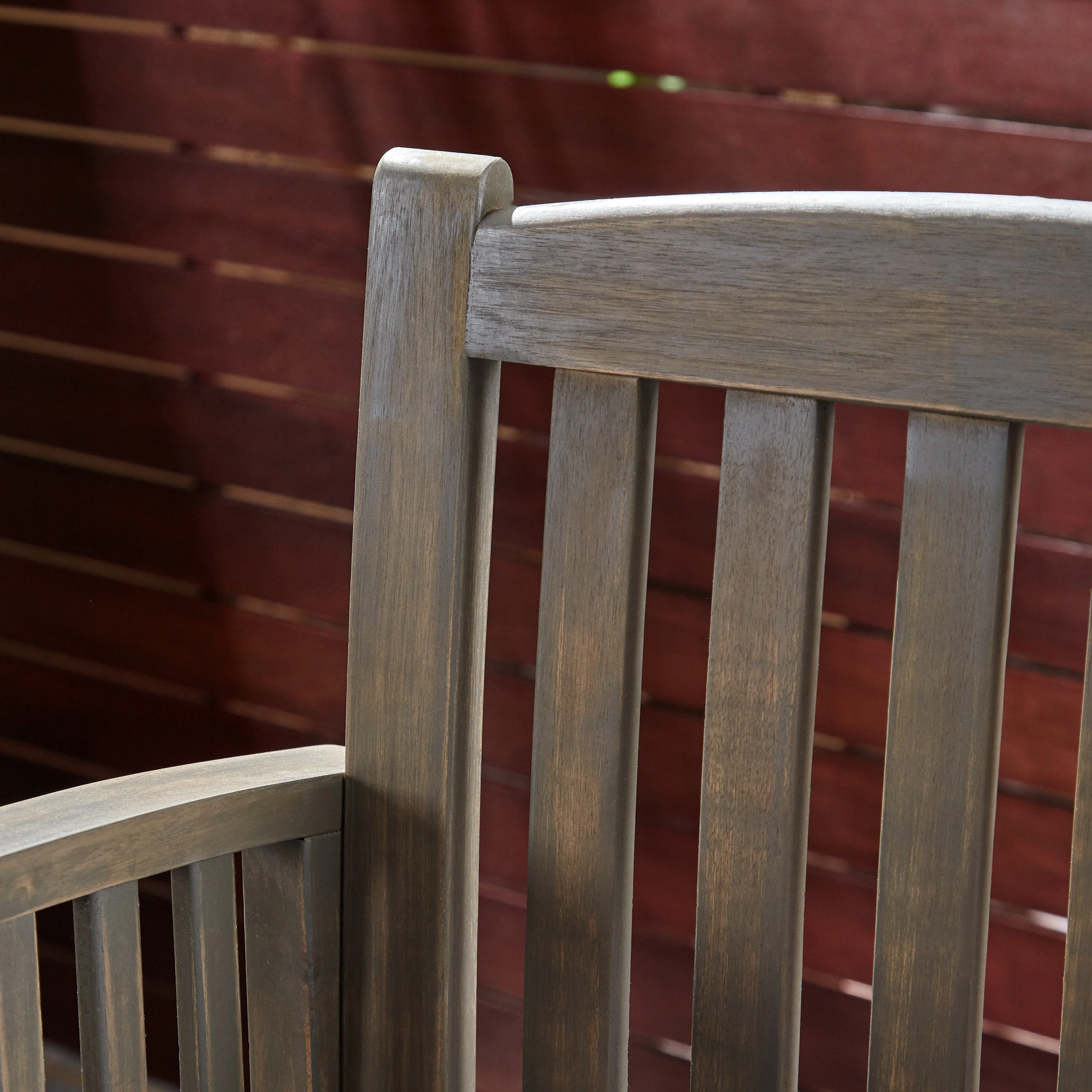 Grace Outdoor Acacia Barstools, Gray Finish and Dark (Set of 2) - furnishings