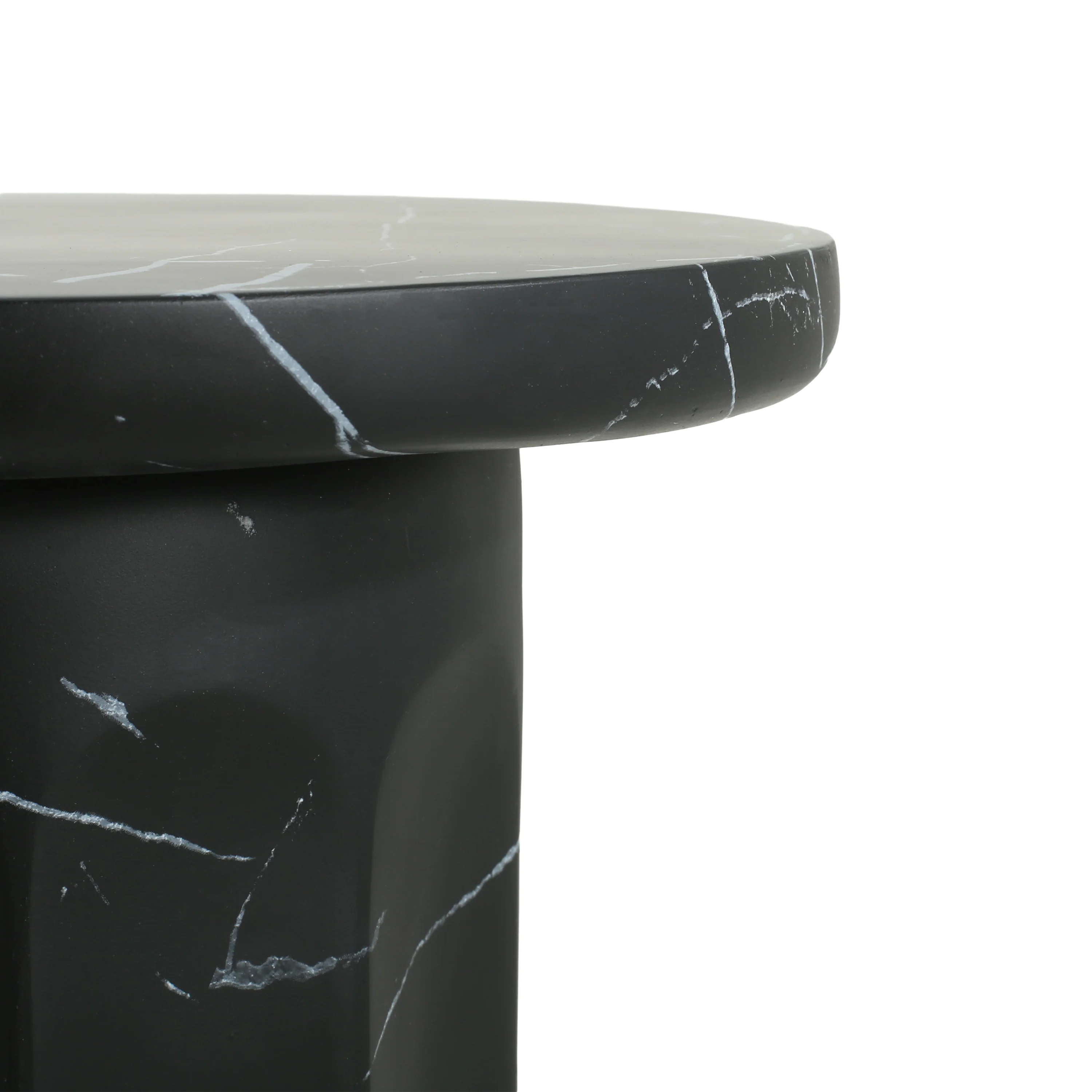 Briare Outdoor Round Concrete Side Table - furnishings