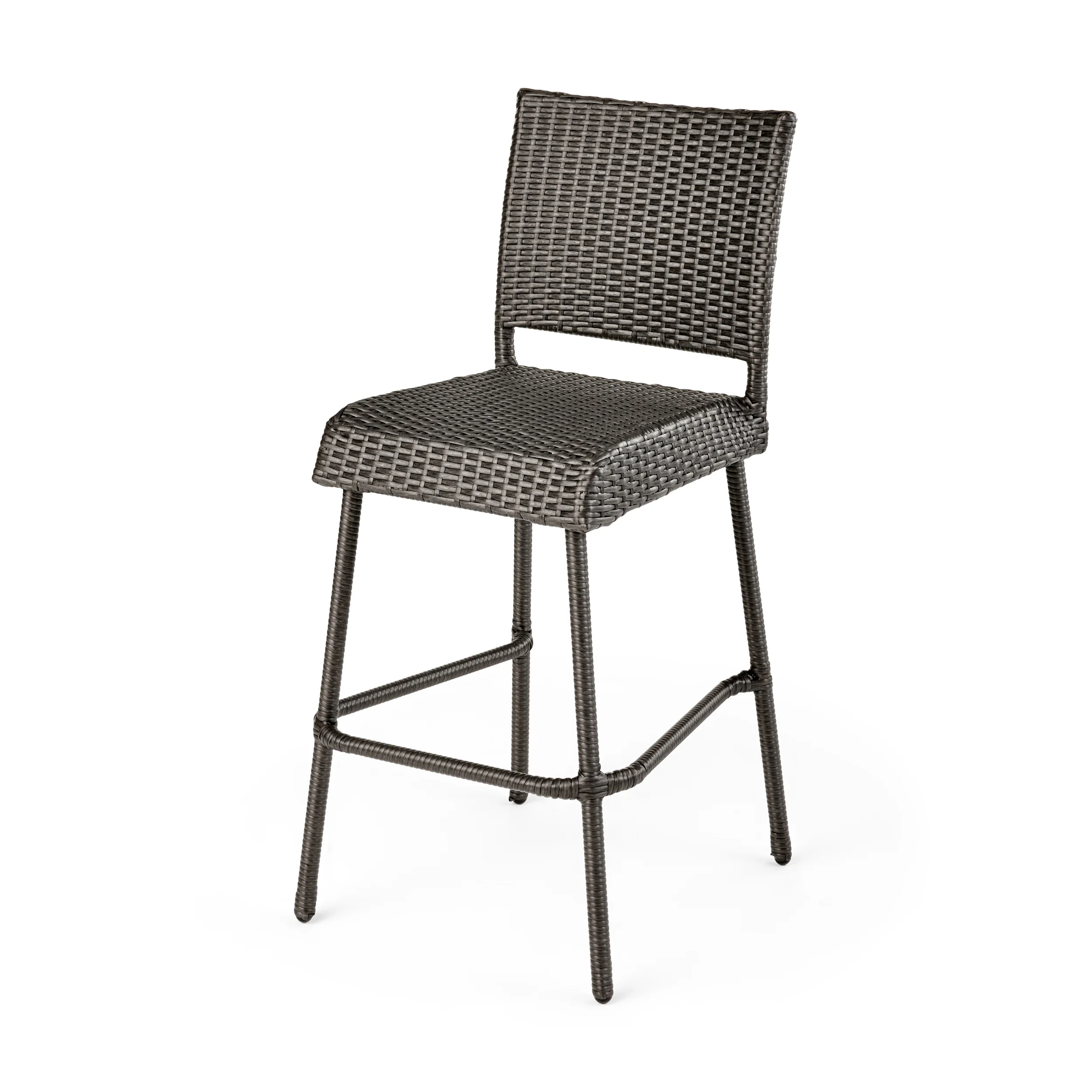 Crislynn Outdoor 2 Seater Half-Round Wood and Wicker Bistro Set with Folding Table - furnishings