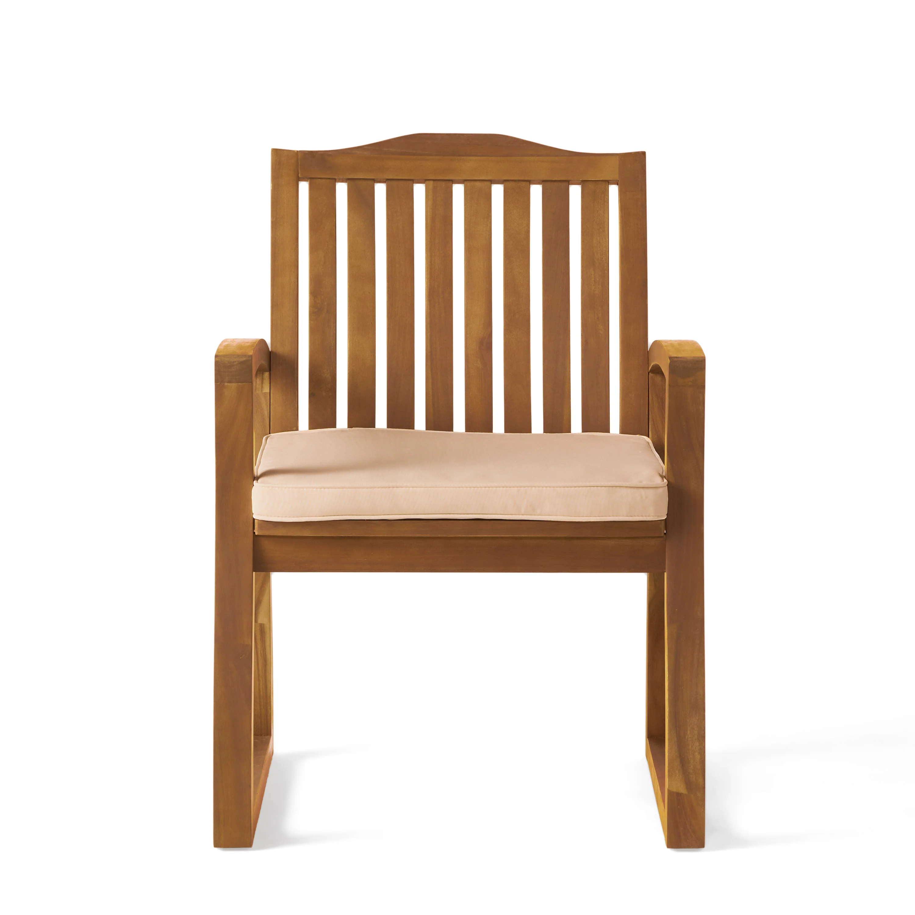 Tampa Teak Finish Acacia Wood Outdoors Dining Chairs (Set of 2) - furnishings