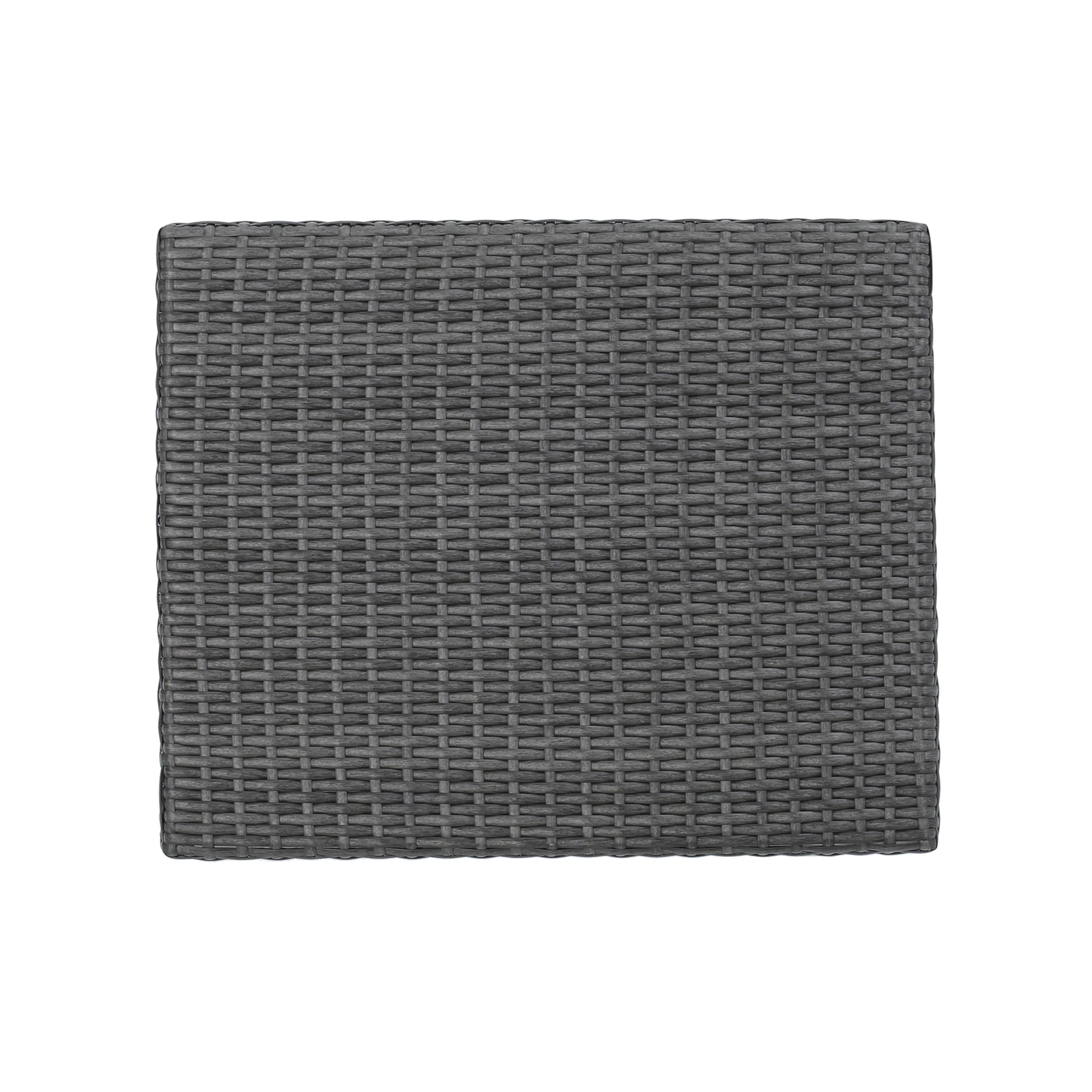 Hogan Outdoor 3 Piece Wicker Chat Set, Grey - furnishings