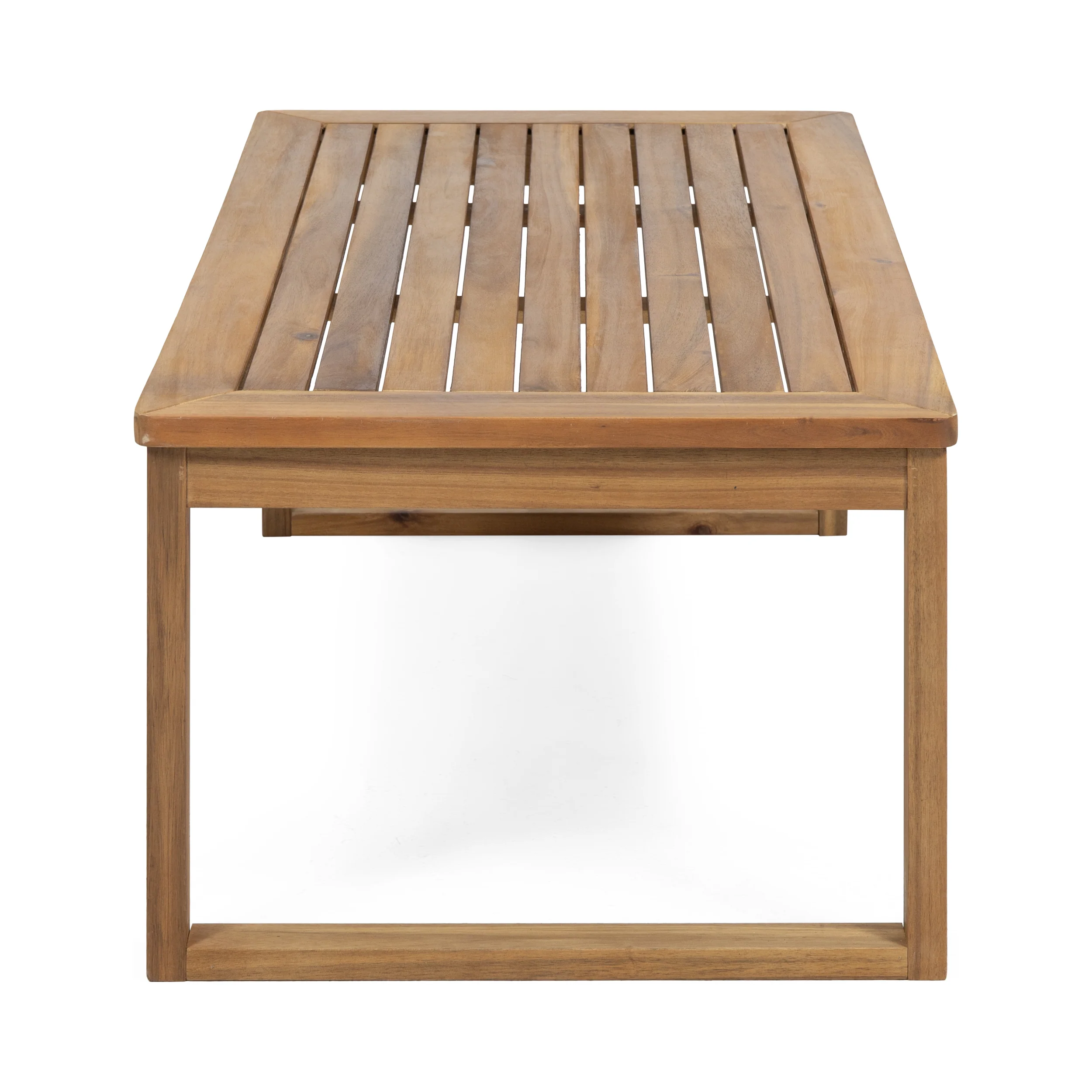 Johnlucas Outdoor Acacia Wood Loveseat and Coffee Table Set - furnishings