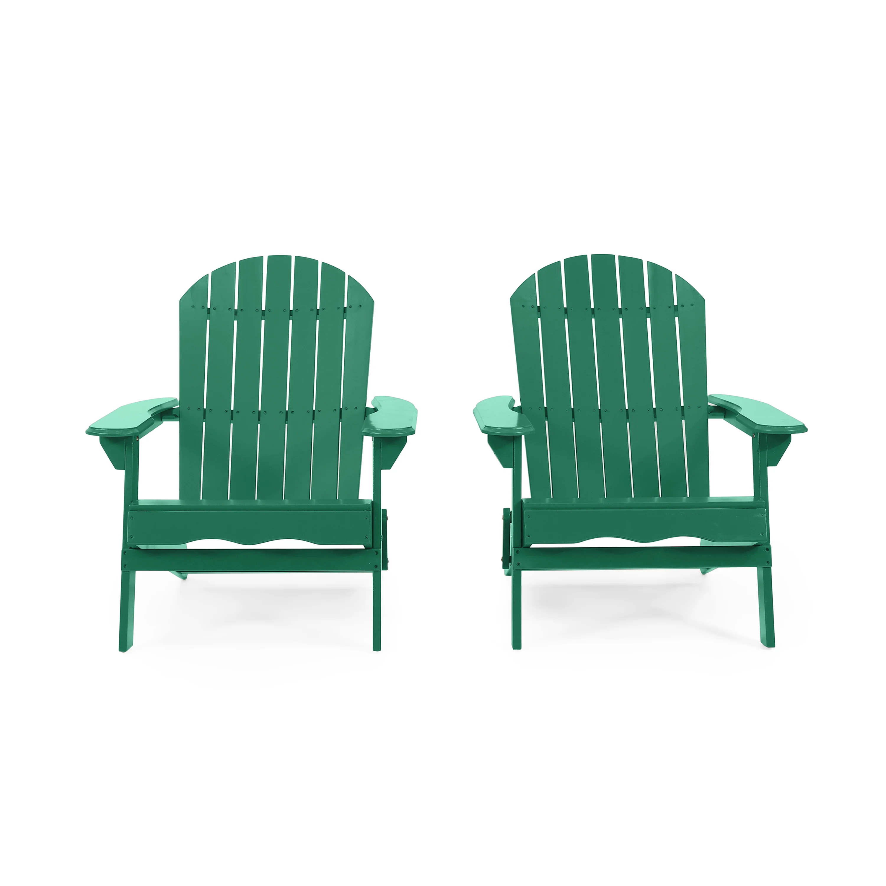 Cartagena Outdoor Rustic Acacia Wood Folding Adirondack Chair, Set of 2 - furnishings
