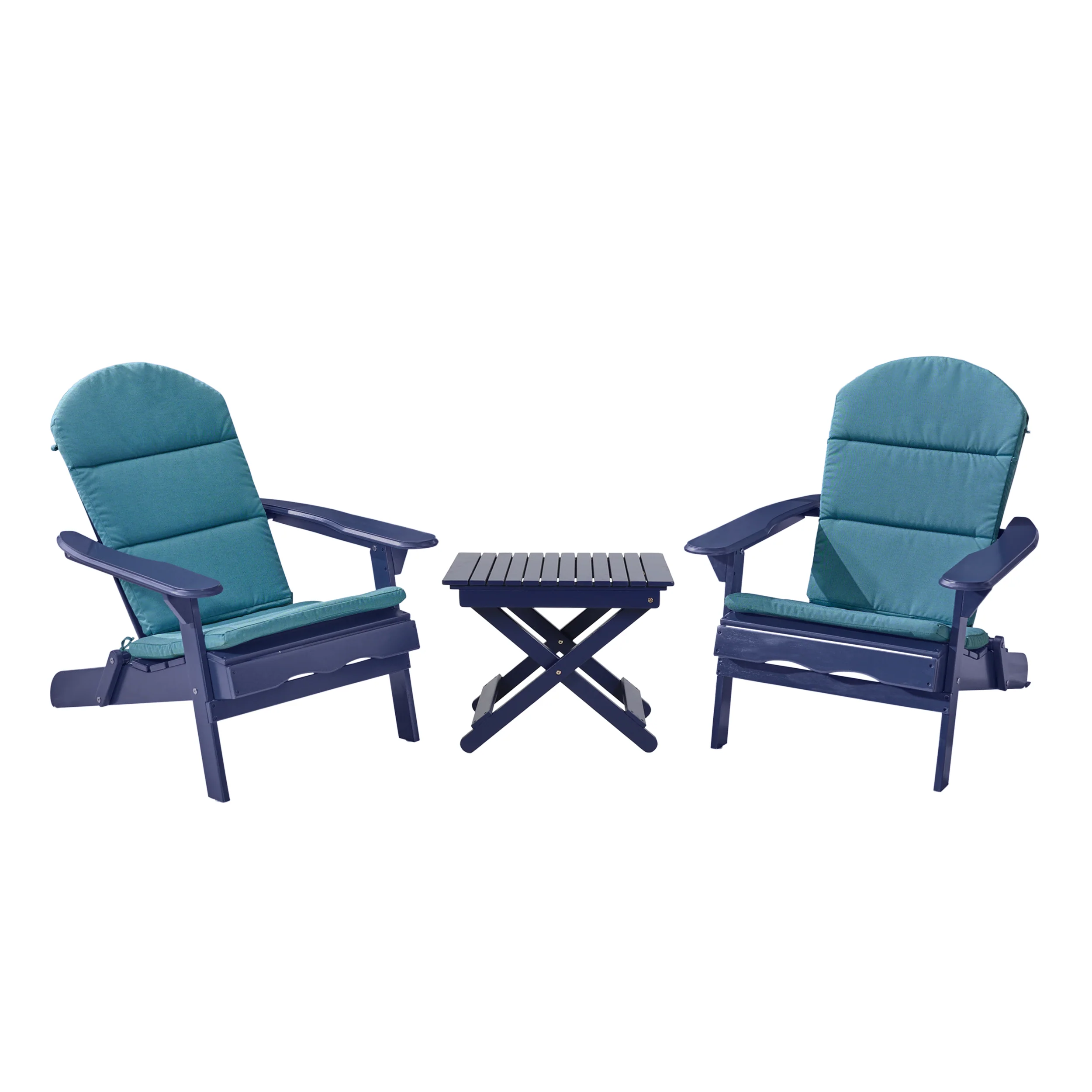 Reed Outdoor 2 Seater Acacia Wood Chat Set with Water Resistant Cushions - furnishings