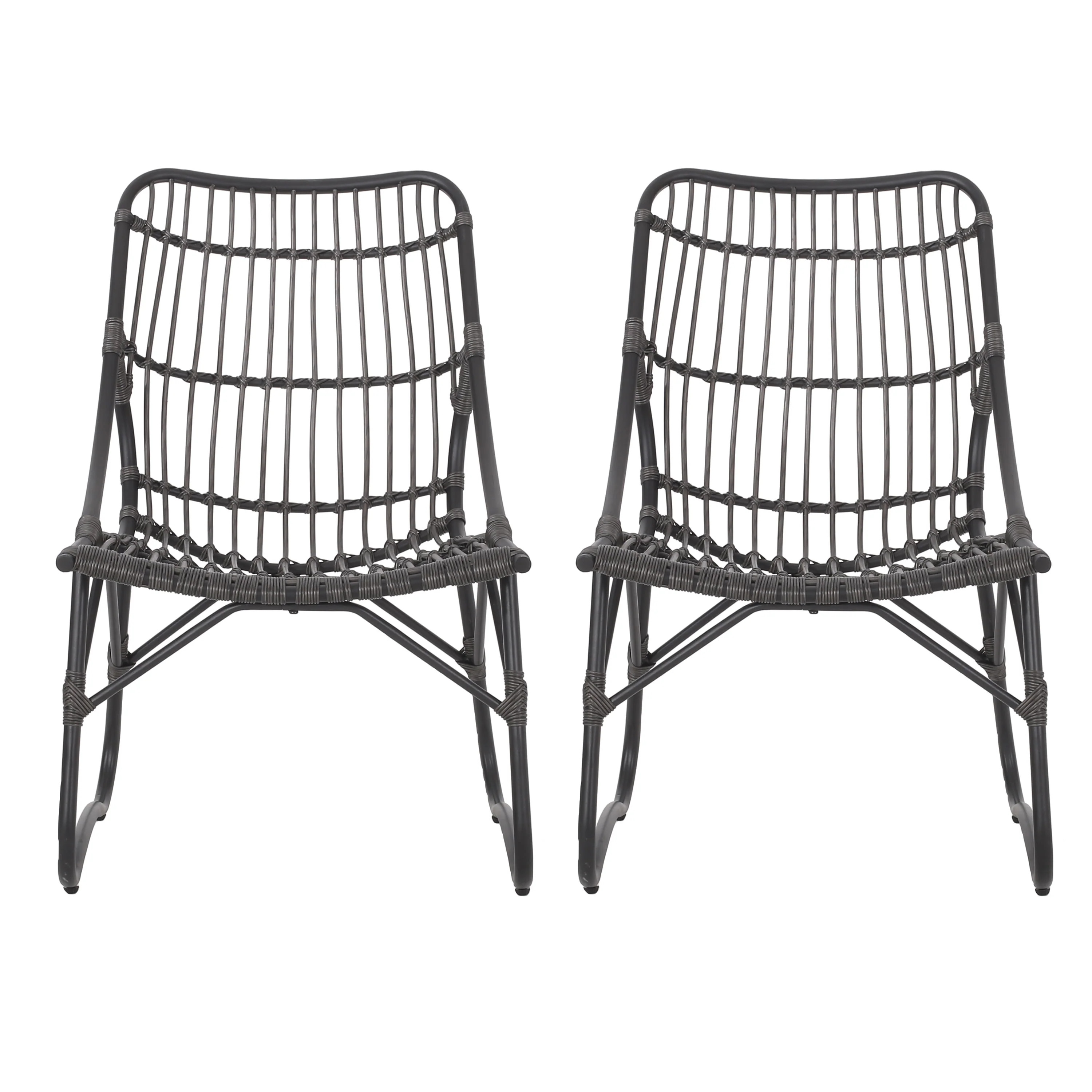 Benfield Outdoor Wicker Accent Chairs, Set of 2 - furnishings