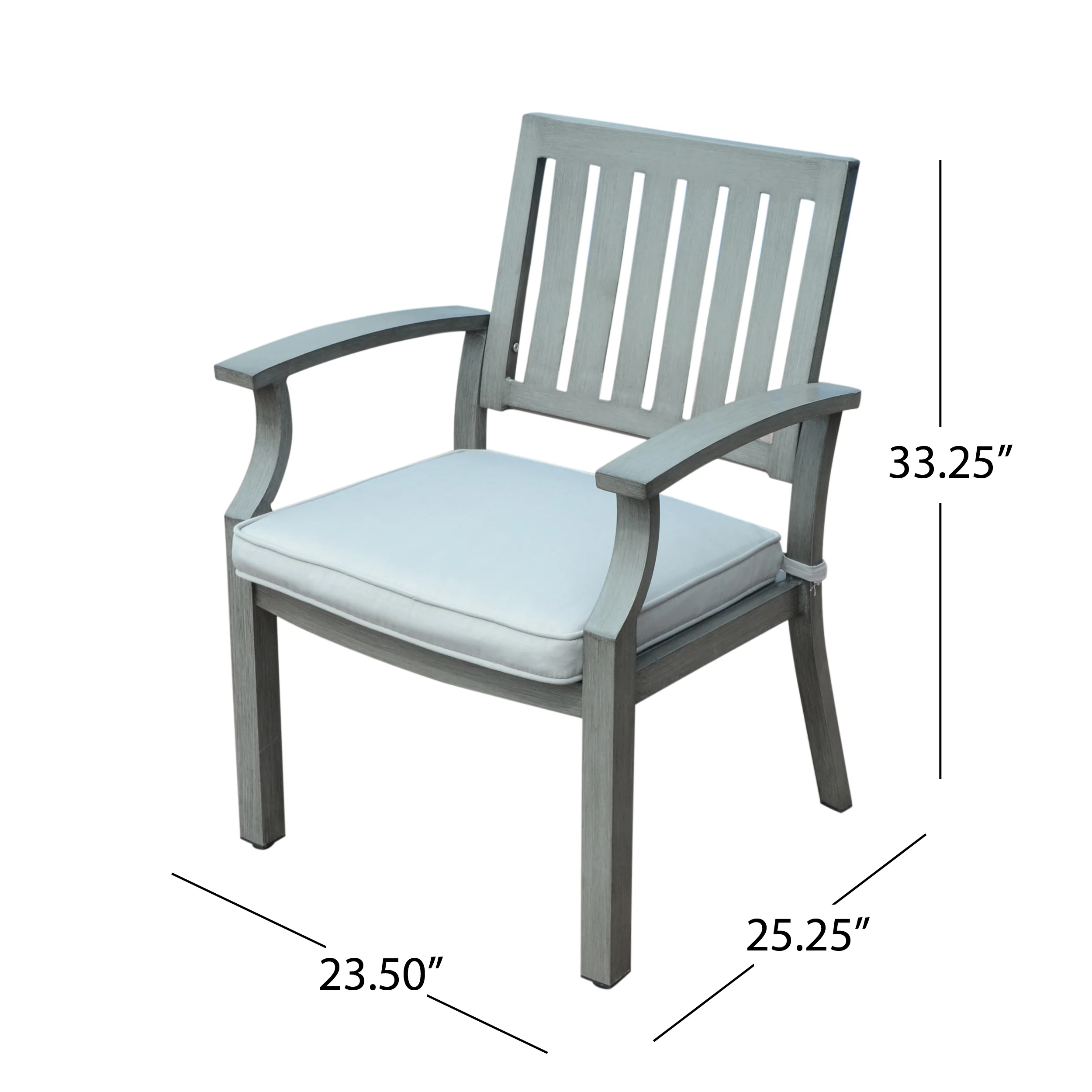 Zoey Outdoor Modern Aluminum Dining Chair With Cushion (Set of 2) - furnishings
