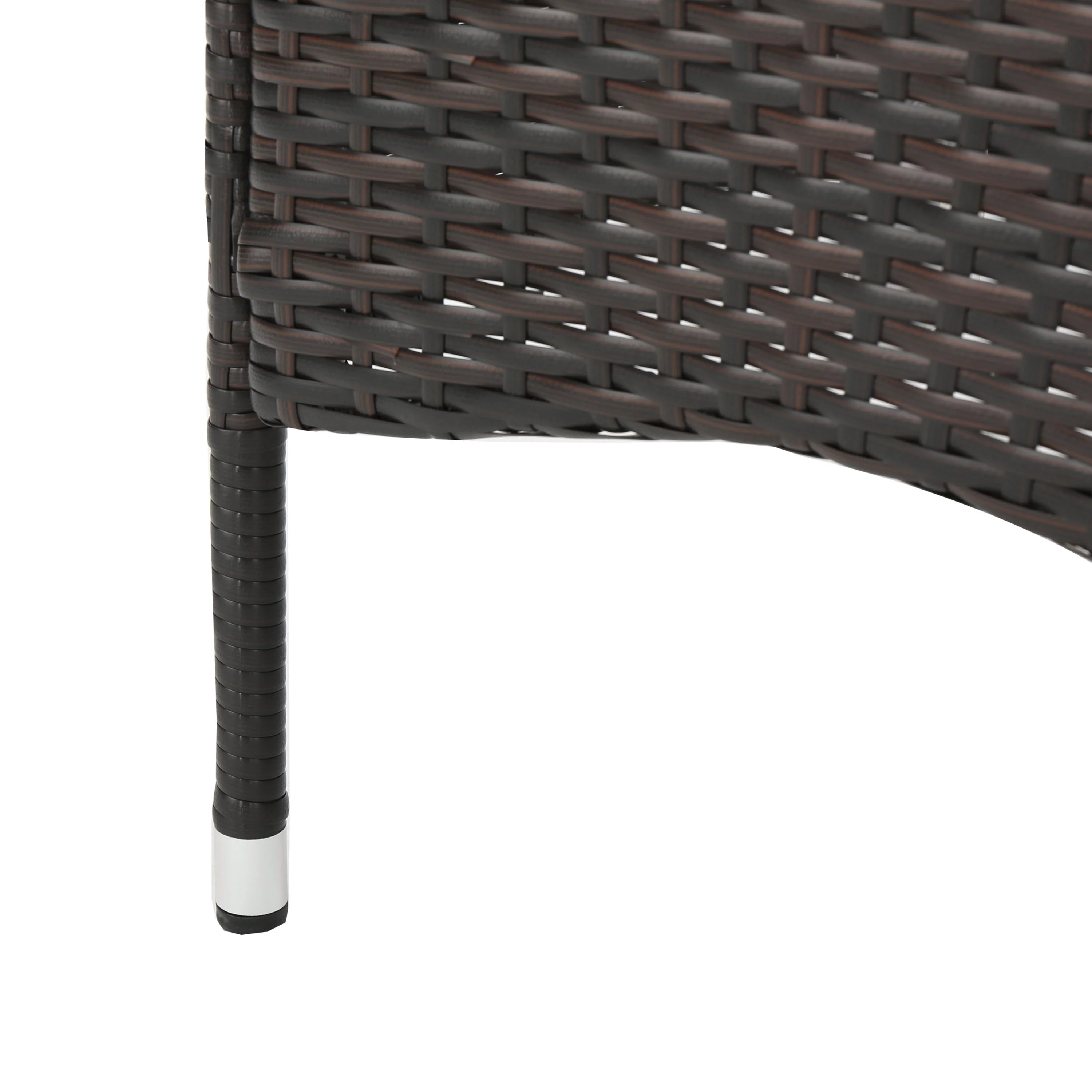 Land Outdoor 3 Piece Wood  and Wicker Bistro Set - furnishings