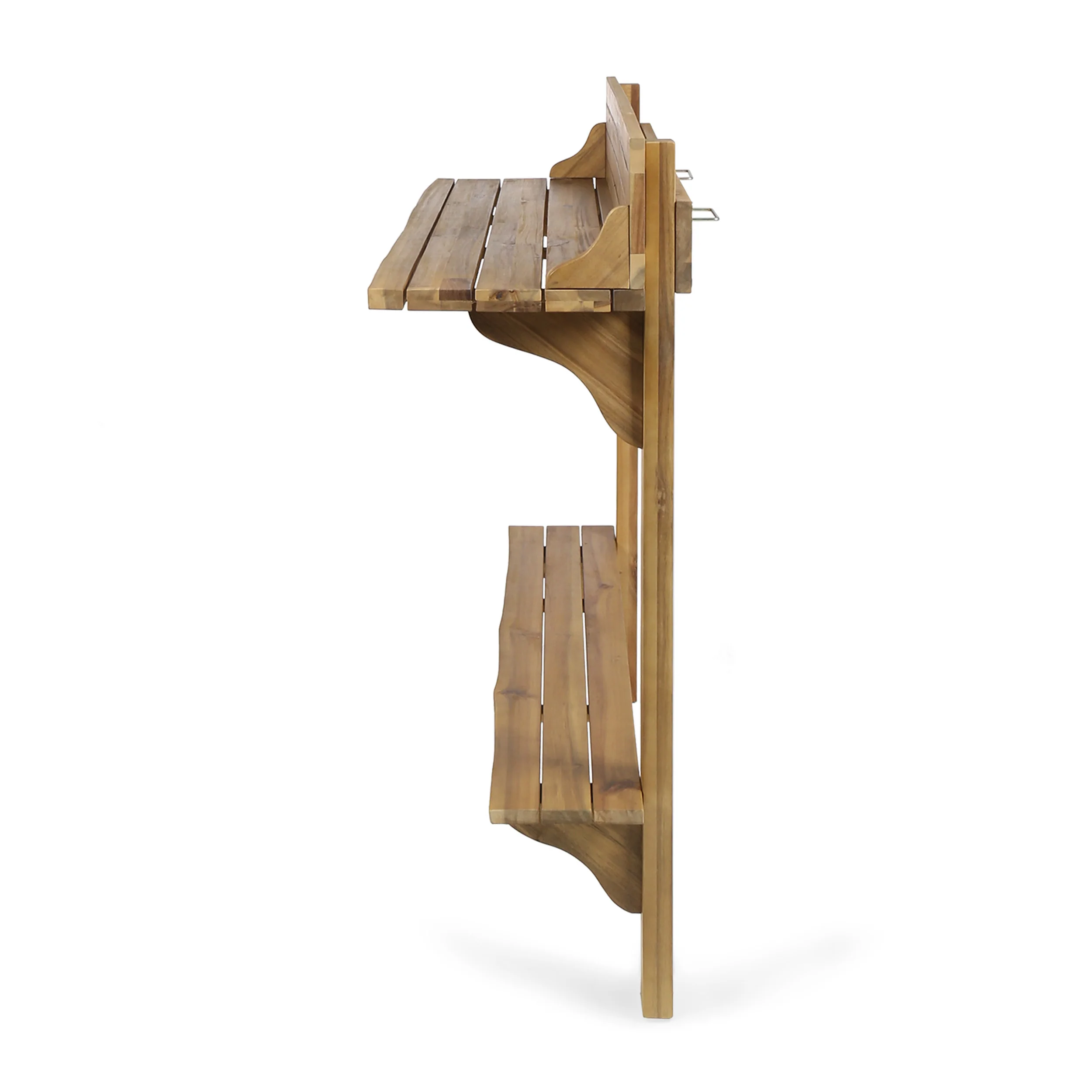 Pensacola Outdoor 3 Piece Acacia Wood Balcony Bar Set - furnishings