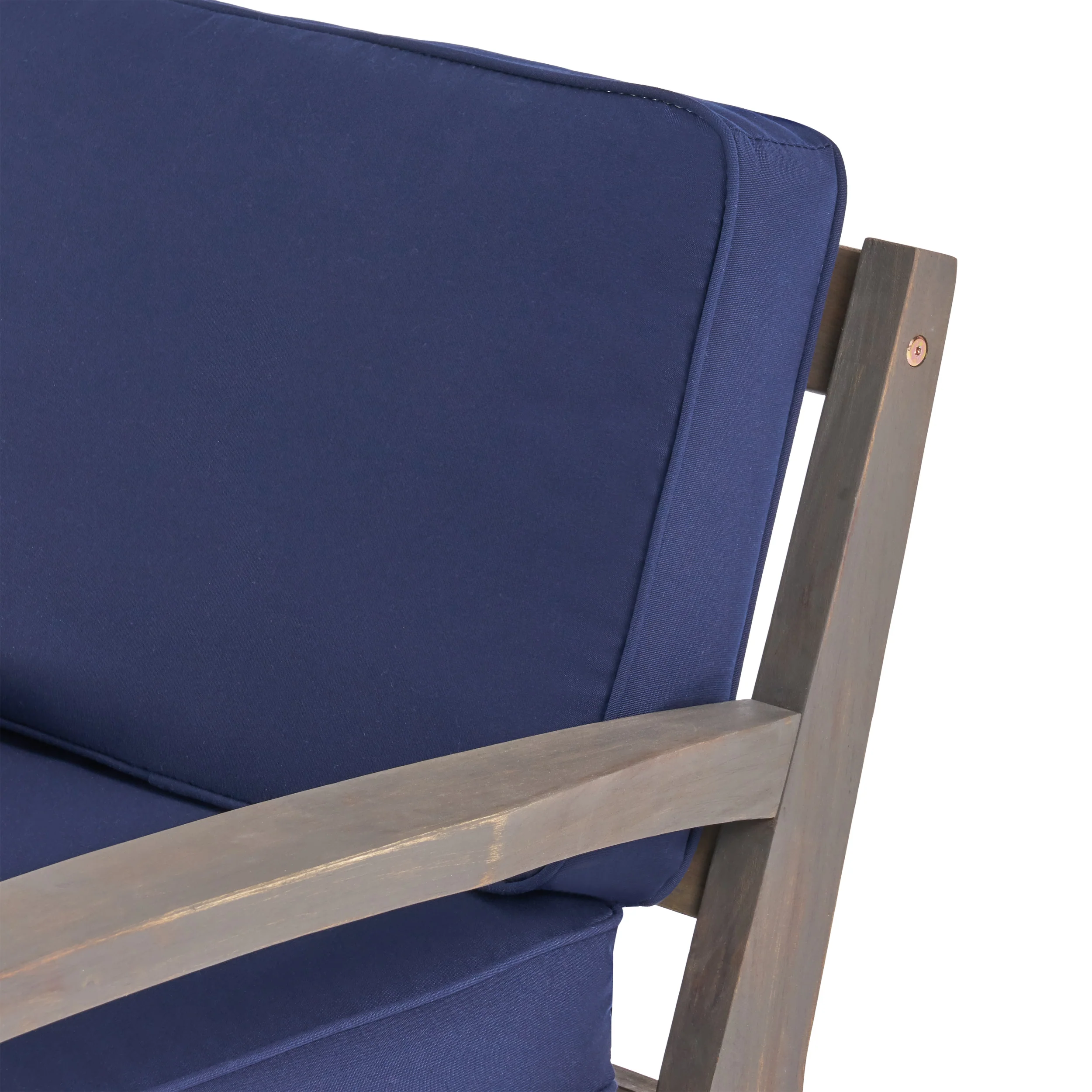 Parma Outdoor Acacia Wood Club Chairs with Sunbrella Cushions - furnishings
