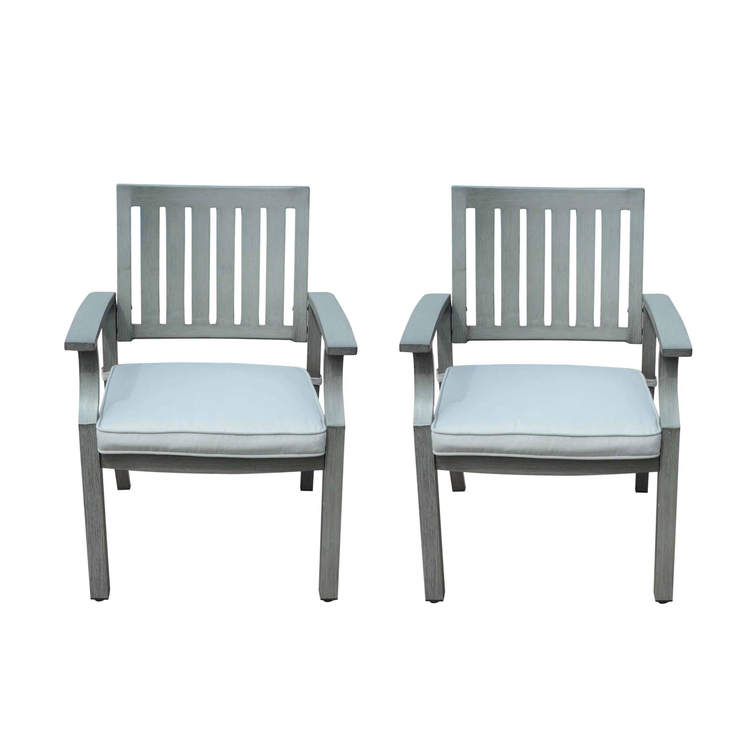 Zoey Outdoor Modern Aluminum Dining Chair With Cushion (Set of 2) - furnishings