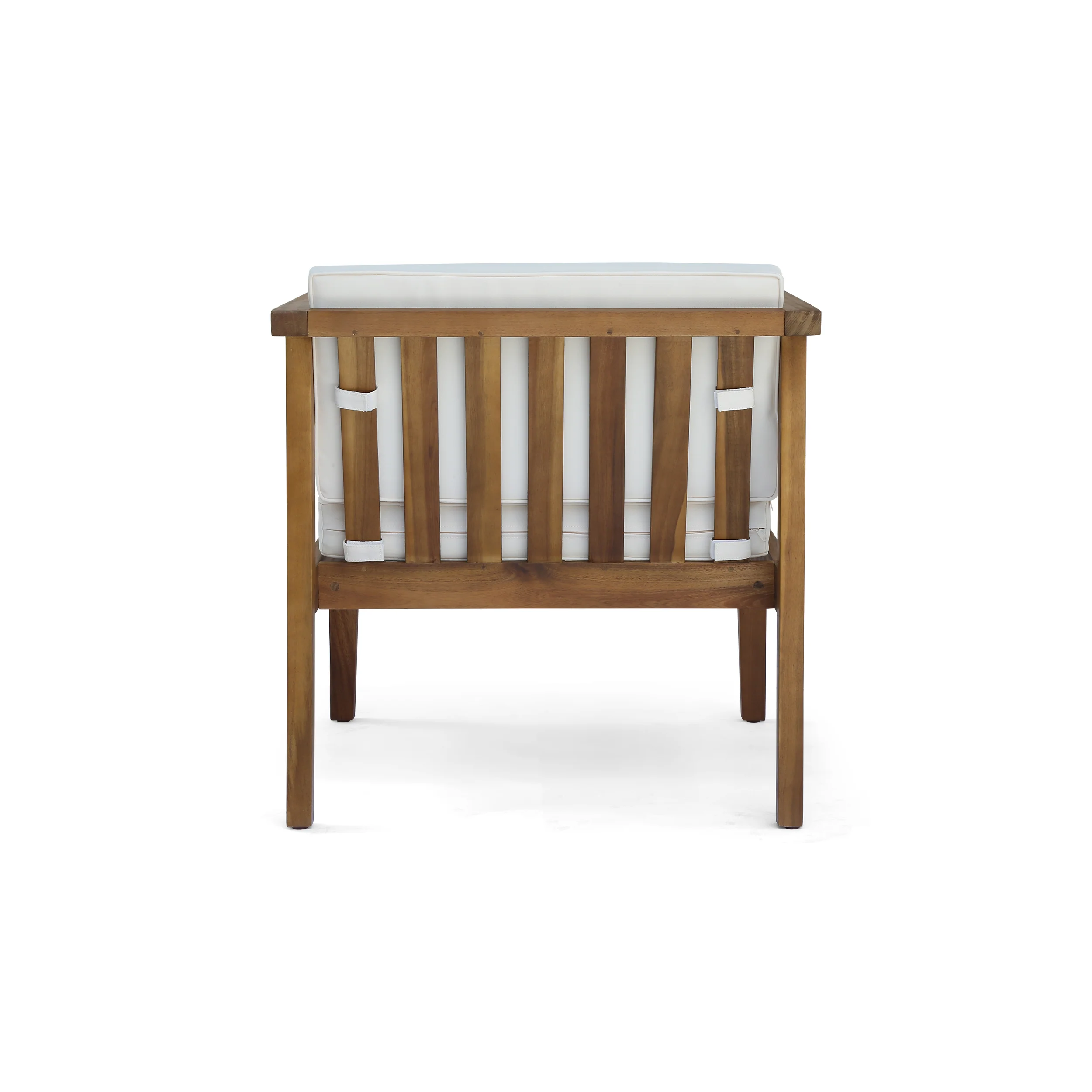 Thomson Outdoor Acacia Wood Club Chairs with Water-Resistant Cushions (Set of 4) - furnishings