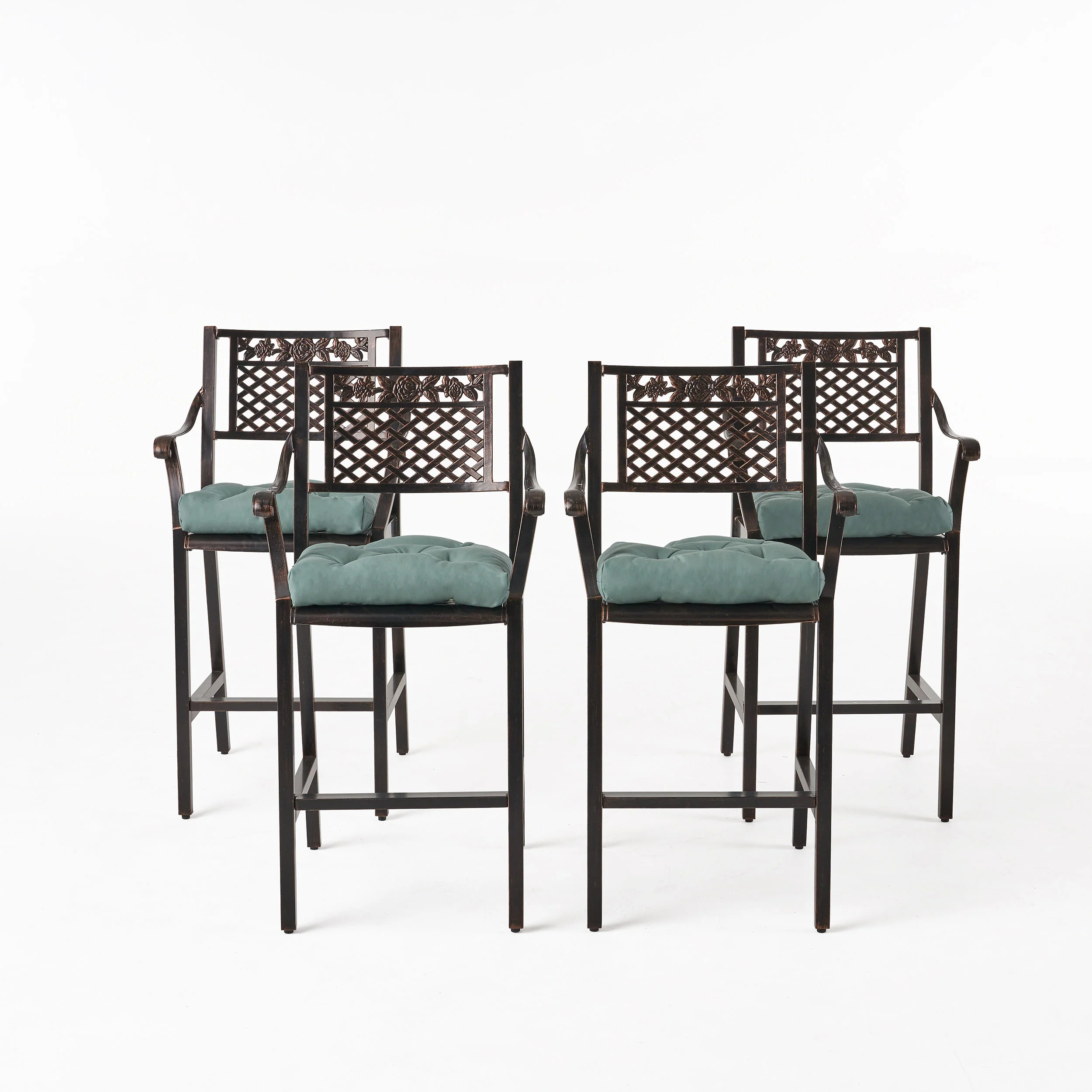 Vista Outdoor Barstool with Cushion (Set of 4) - furnishings