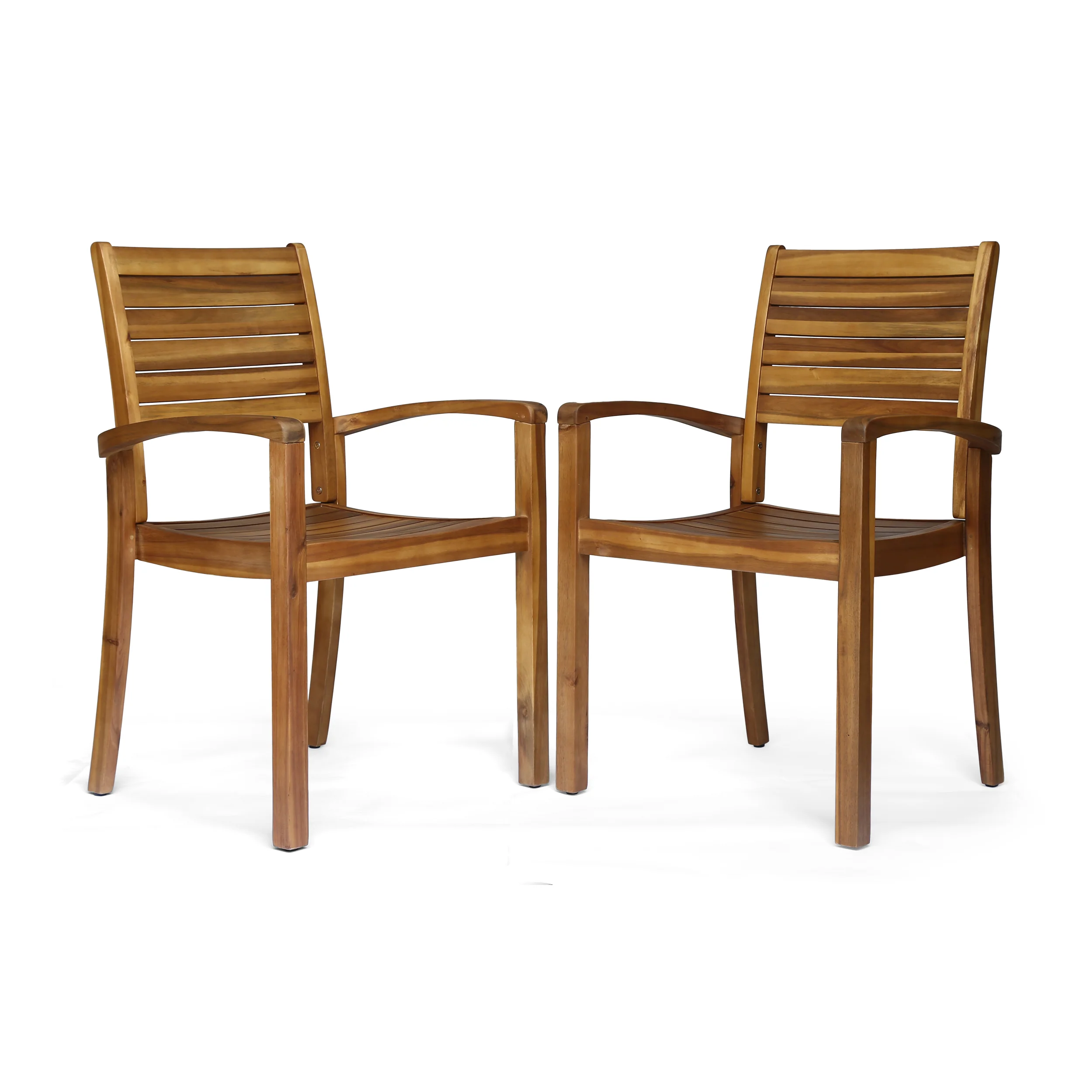 Watts Outdoor Acacia Wood Dining Chairs (set of 2) - furnishings