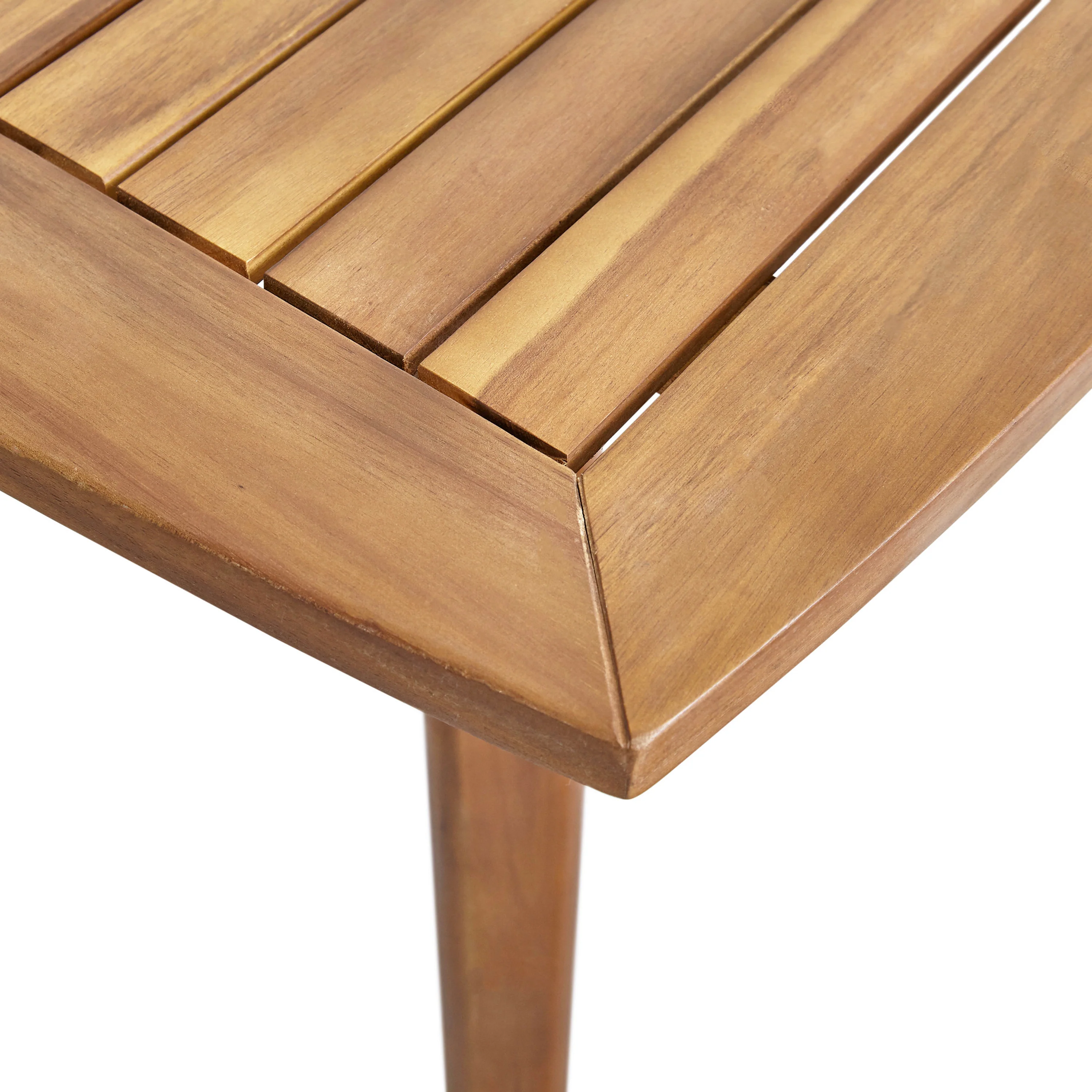 Stanford Outdoor Square Acacia Wood Dining Table with Straight Legs - furnishings