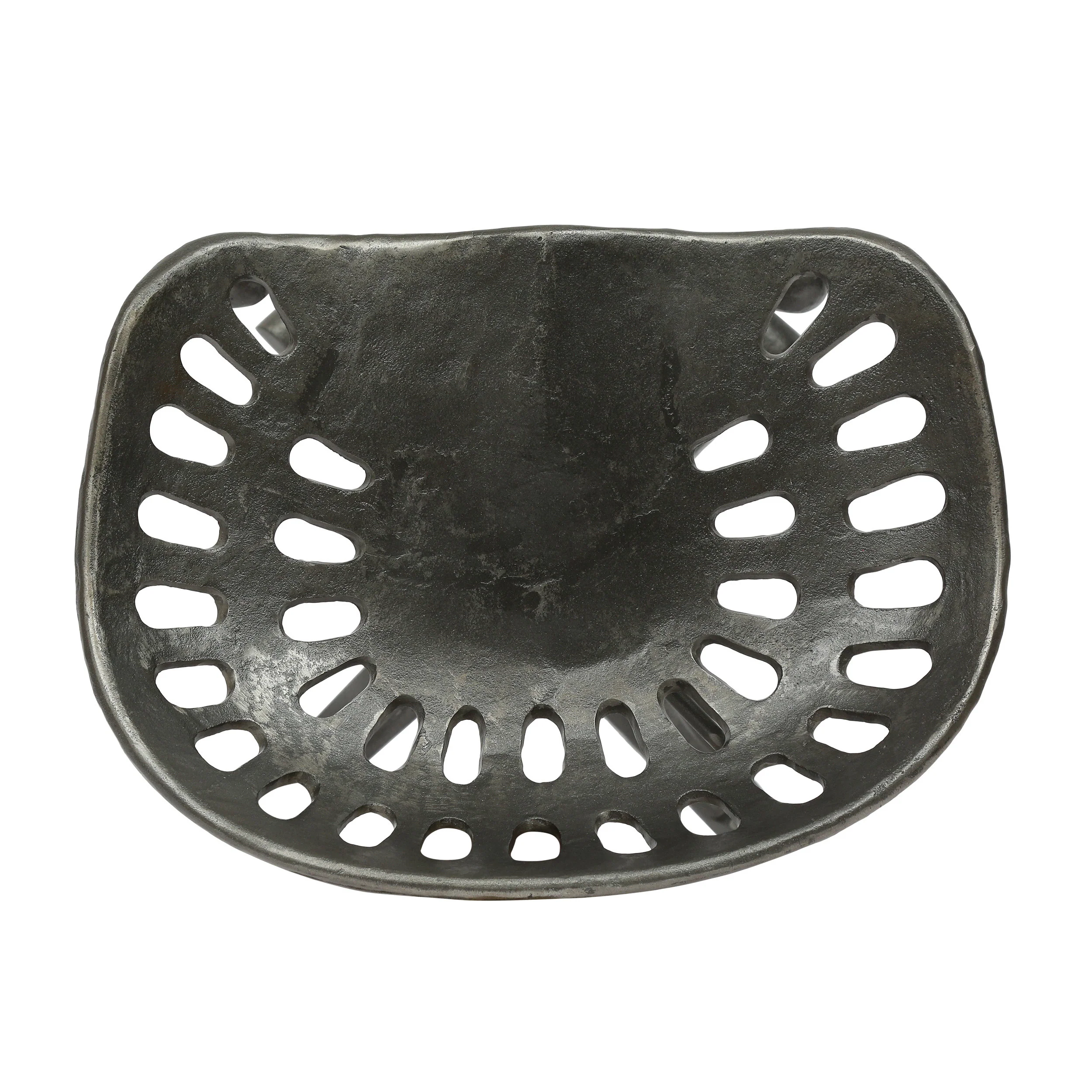 Laymon Industrial Handcrafted Cast Iron Saddle Seat Barstool - furnishings