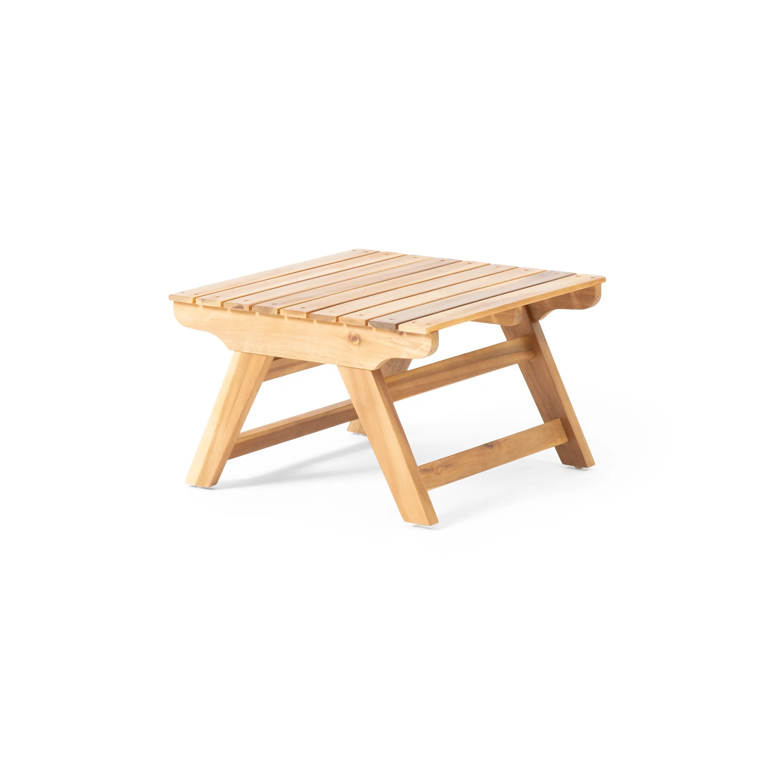 Kaiya Outdoor 2 Seater Acacia Wood Club Chairs and Side Table Set - furnishings