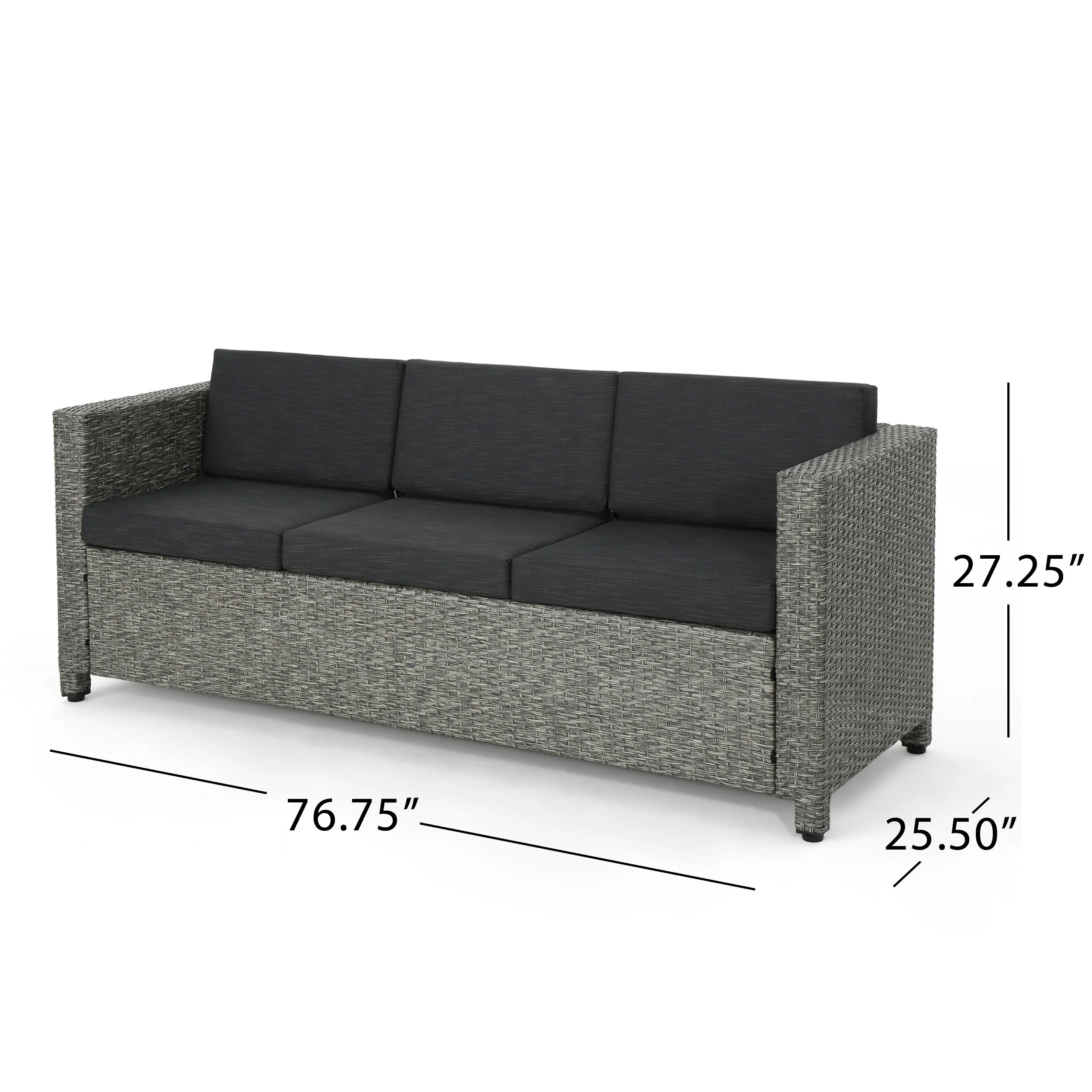 Cony Outdoor Wicker 3 Seater Sofa - furnishings